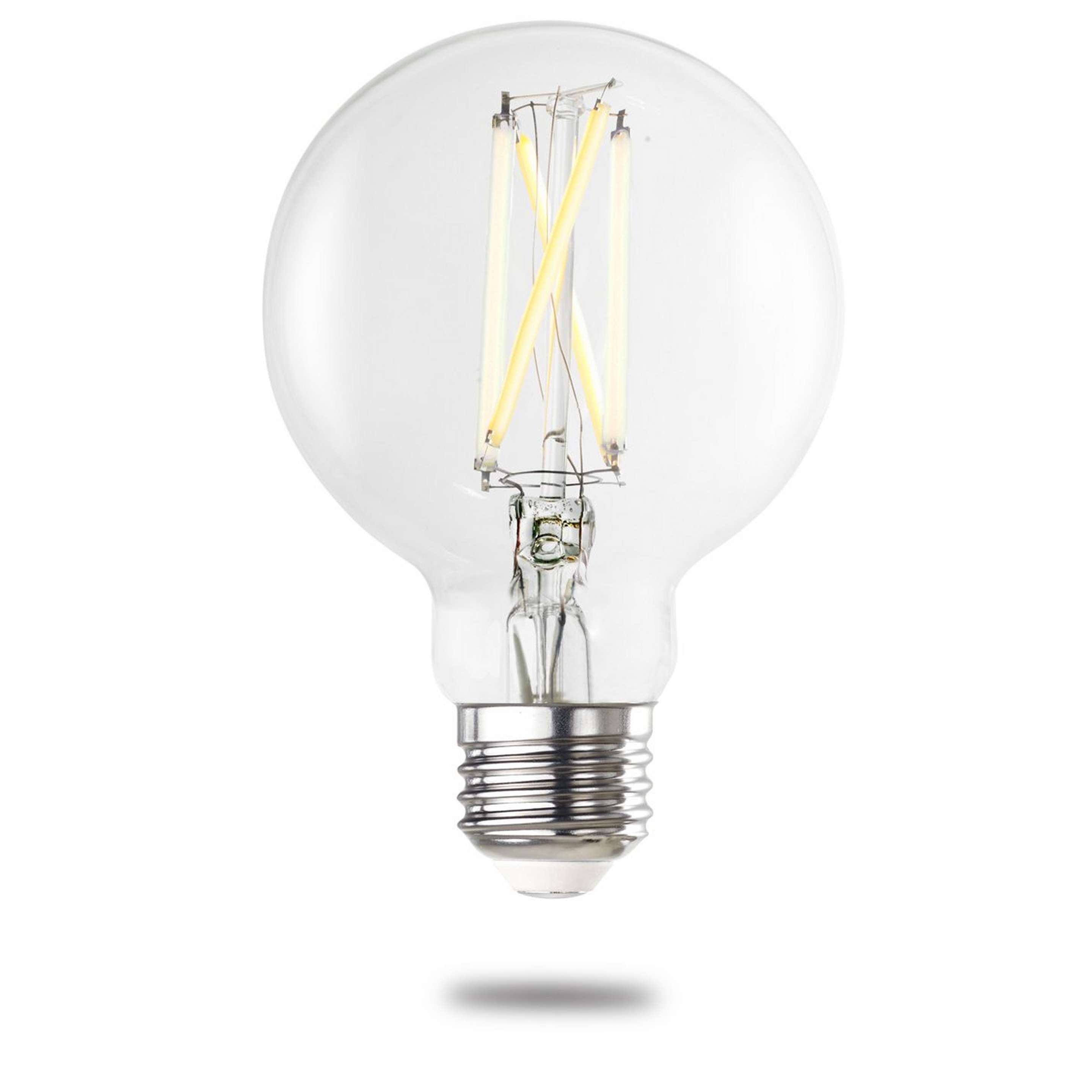 A 8 Watt G25 Medium Base LED Smart Bulb with Clear color