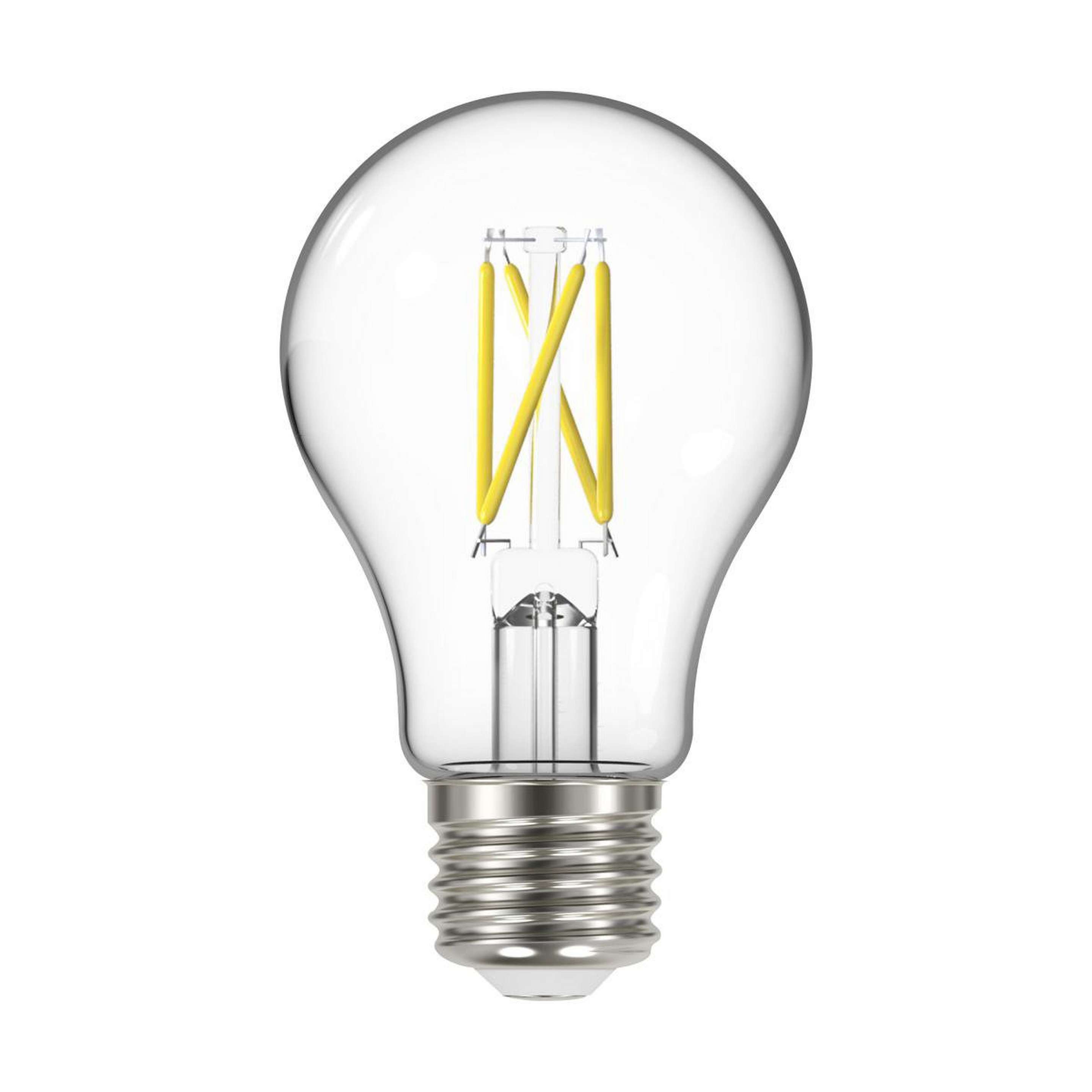 A 6.5 Watt A19 Medium Base Dusk-to-Dawn LED Bulb with undefined color