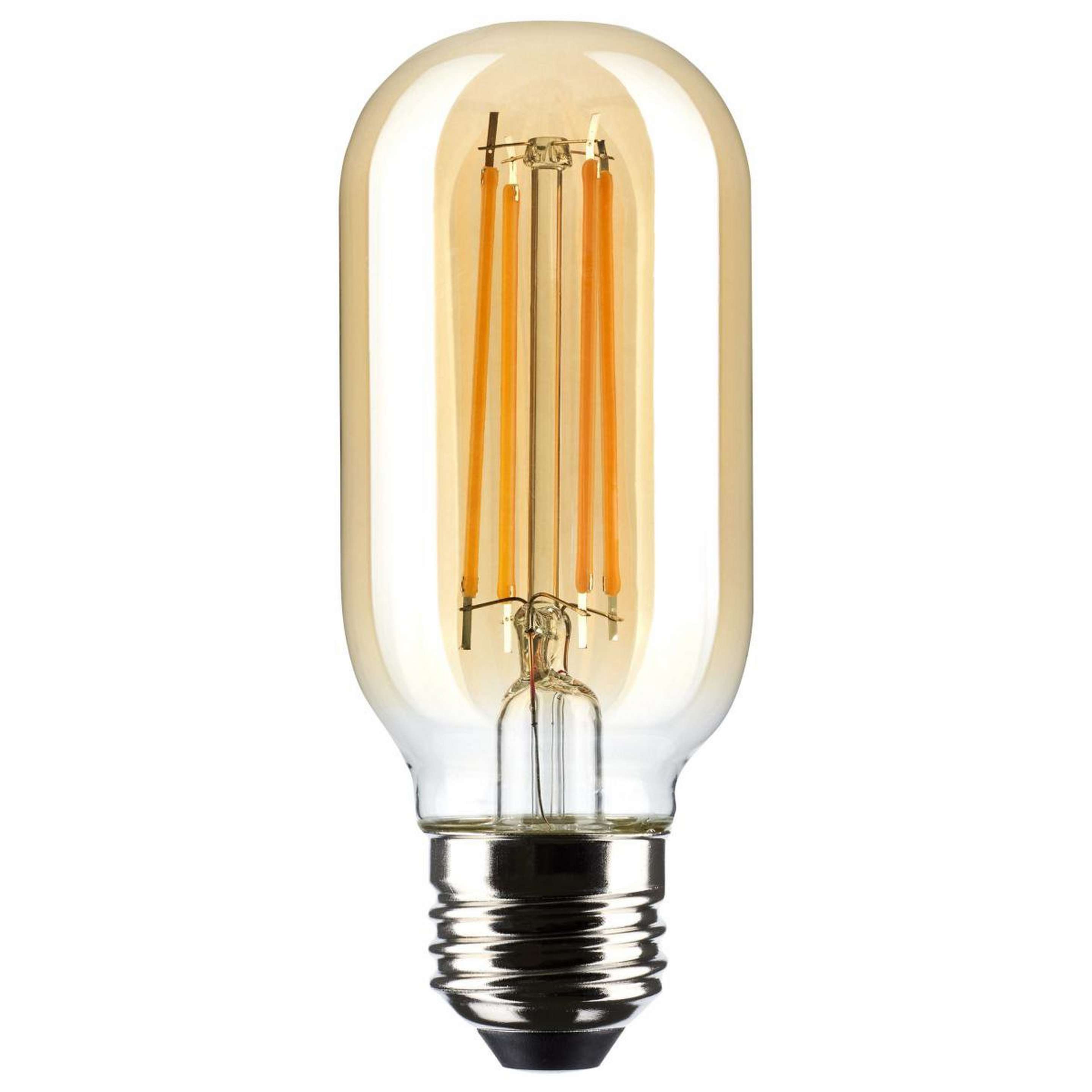 A 5.5 Watt T14 Medium Base LED Bulb - Amber with undefined color