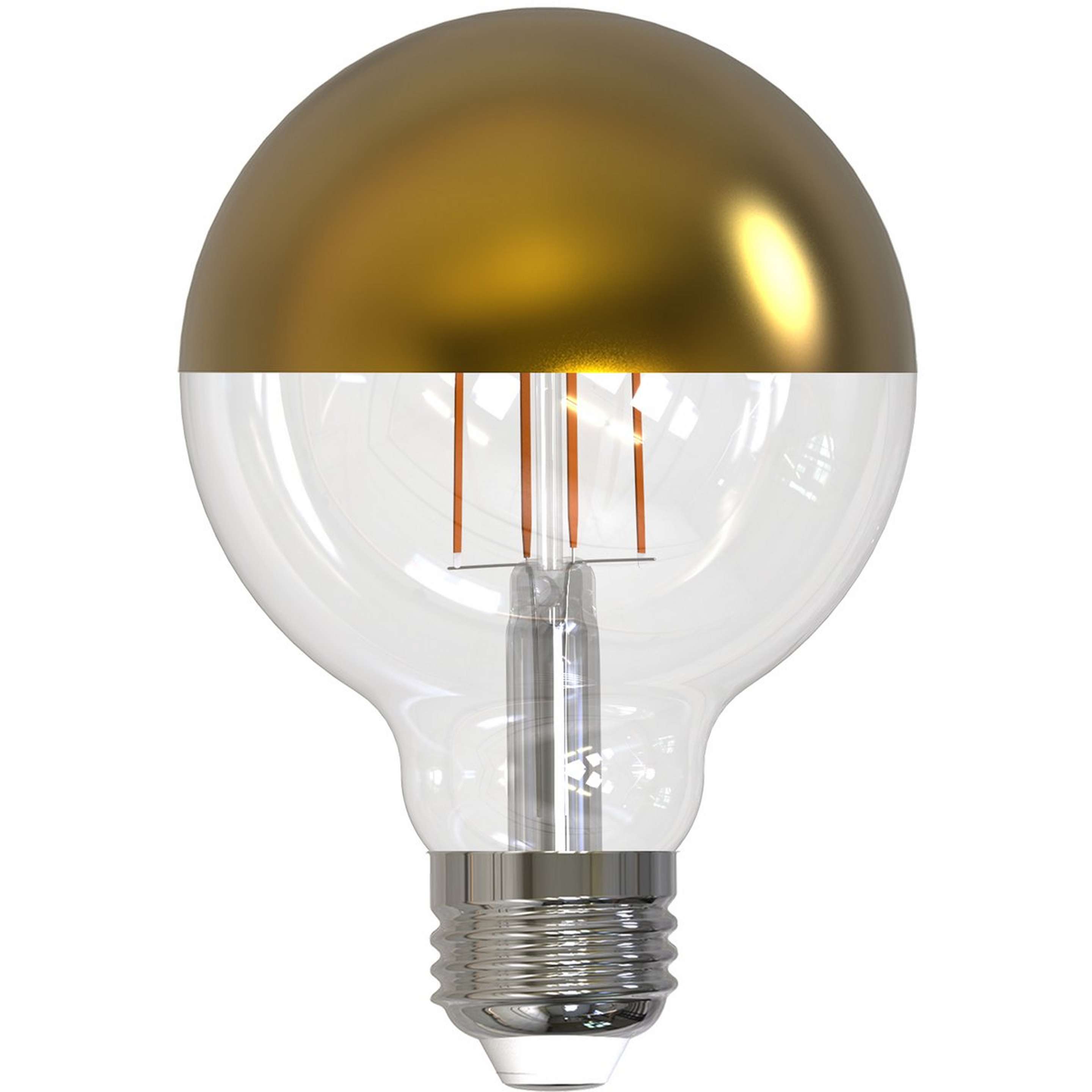 A 4.5 Watt G25 Medium Base Decorative Gold LED Bulb with undefined color