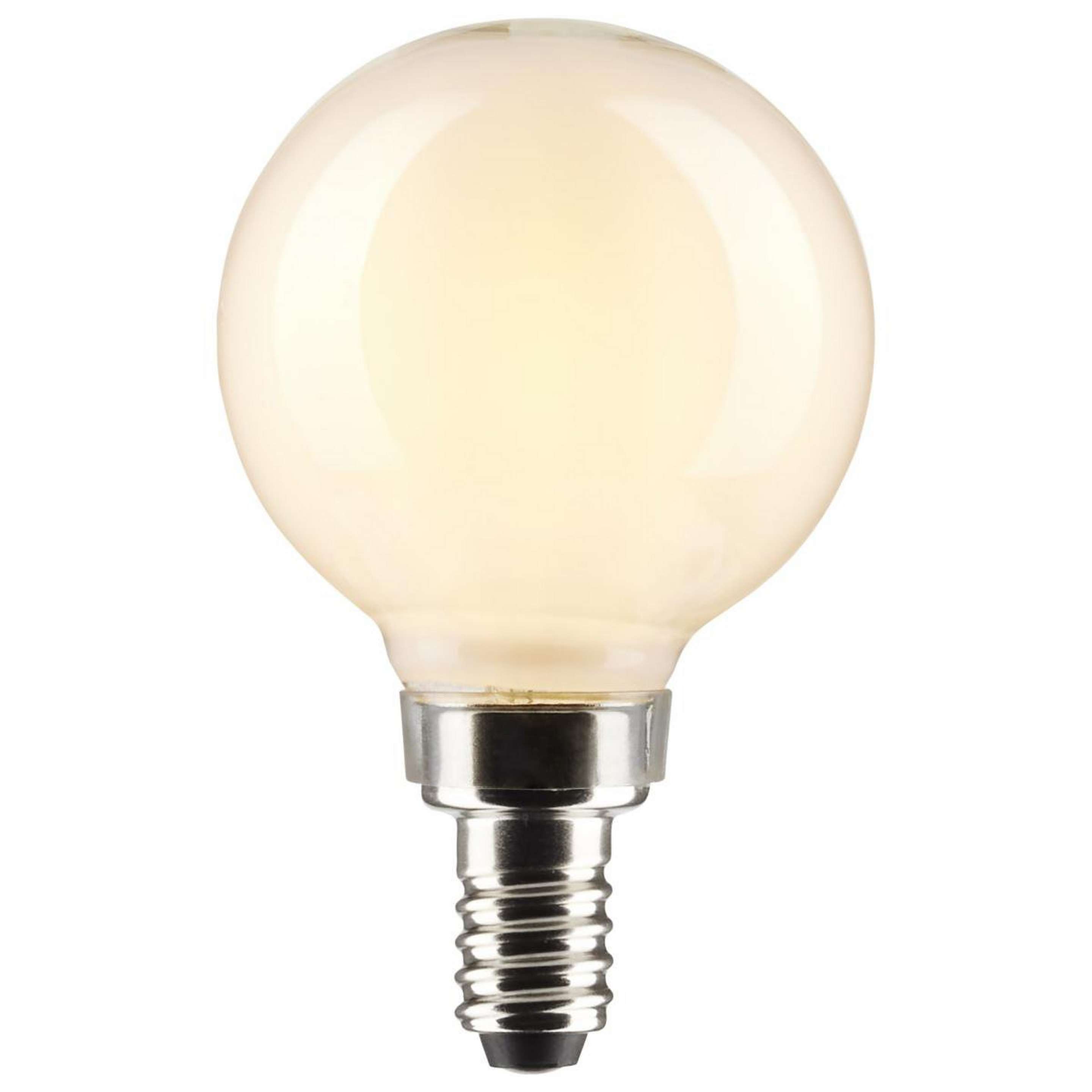 A 4.5 Watt G16.5 Candelabra Bulb - White with White color
