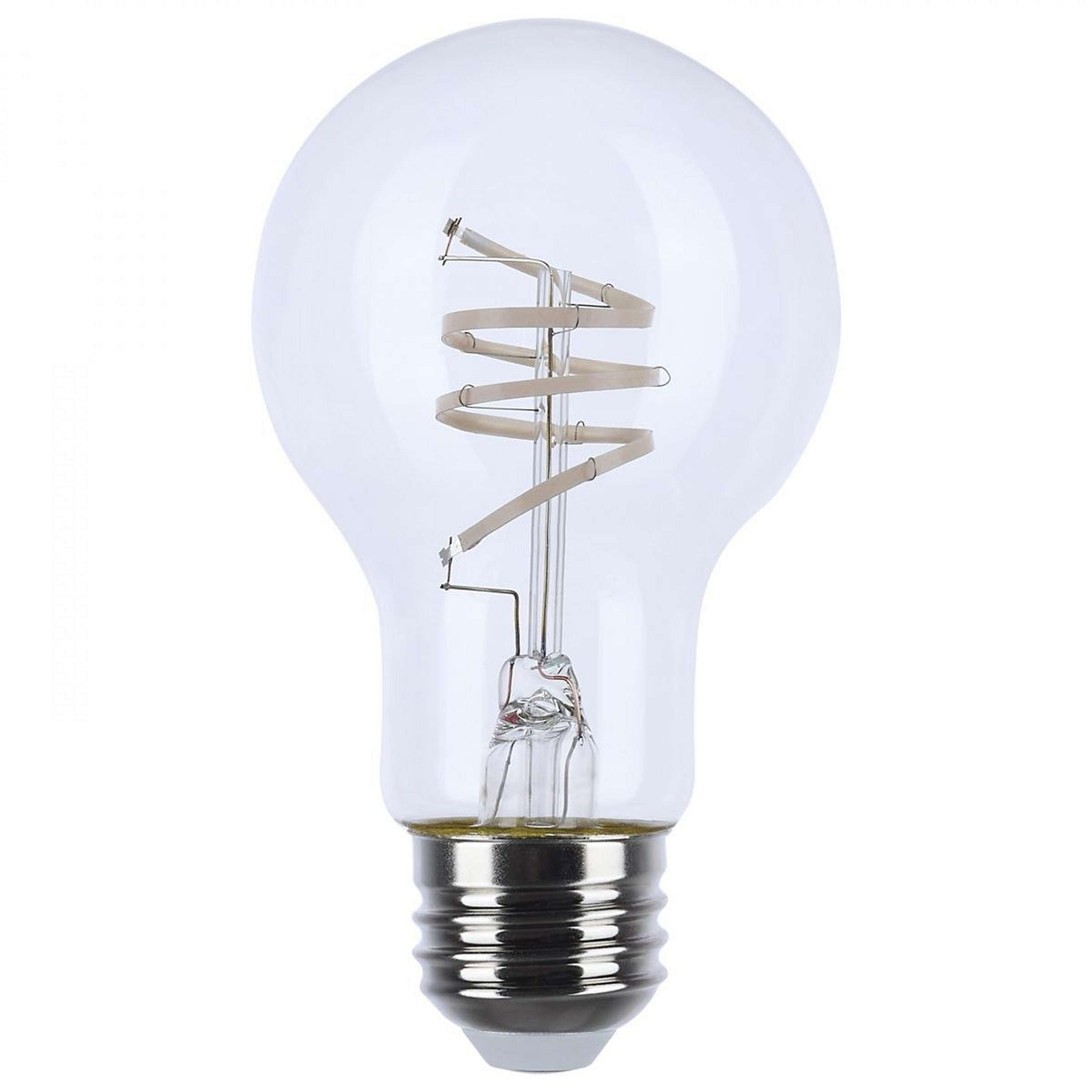 A 6 Watt A19 Gray Coil Filament Medium Base Bulb with Clear color