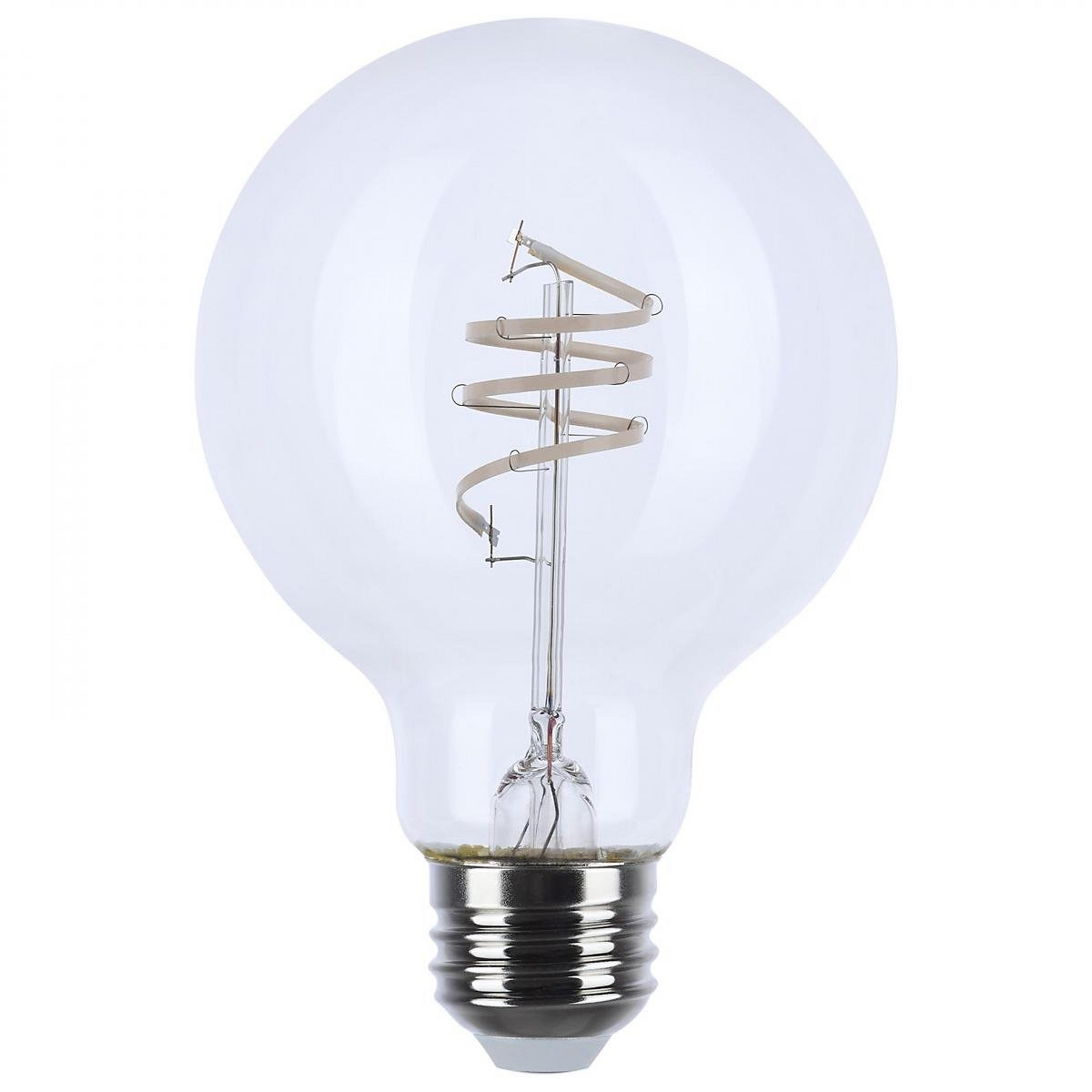 A 6 Watt G25 Gray Coil Filament Medium Base Bulb with Clear color