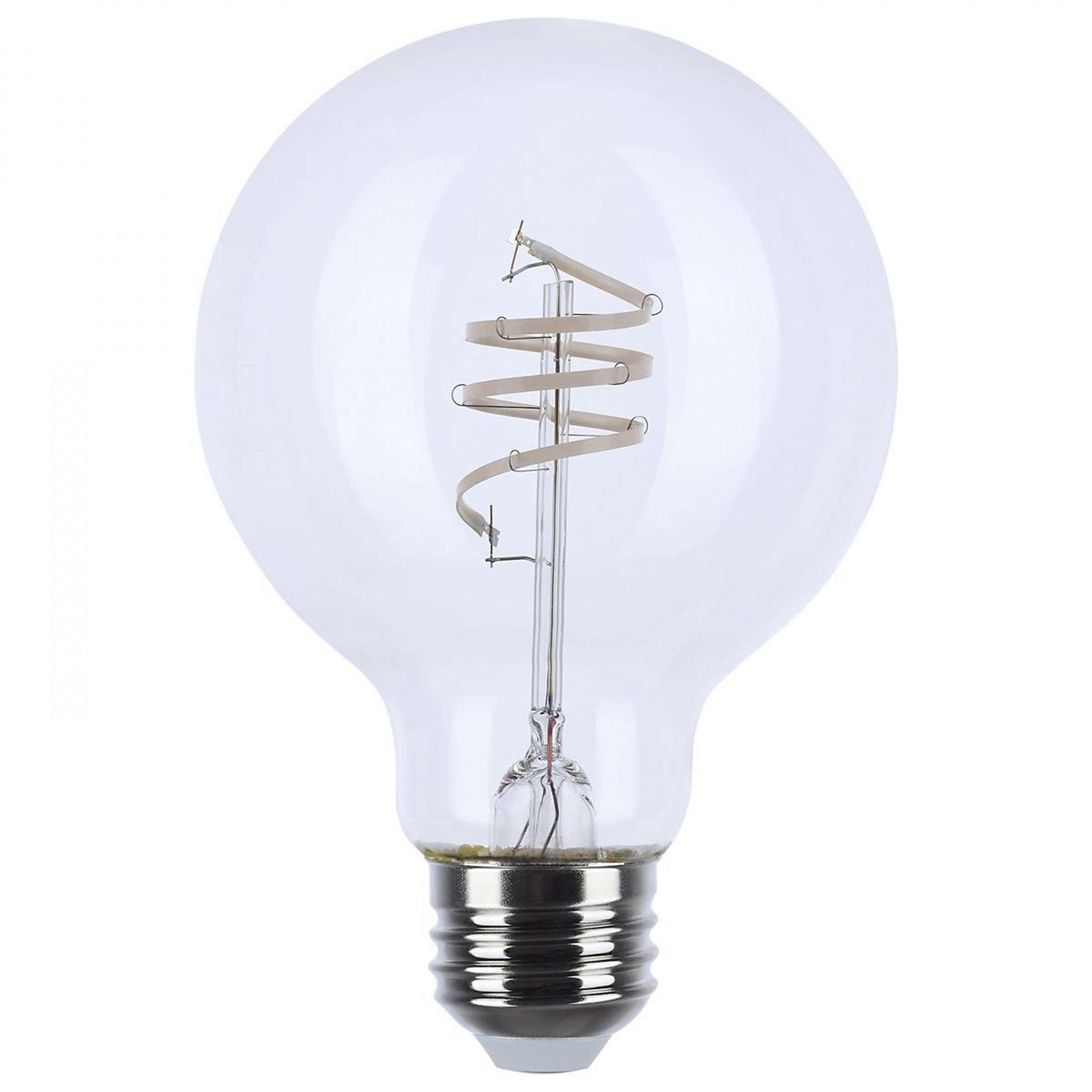 A 6 Watt G25 Gray Coil Filament Medium Base Bulb with Clear color
