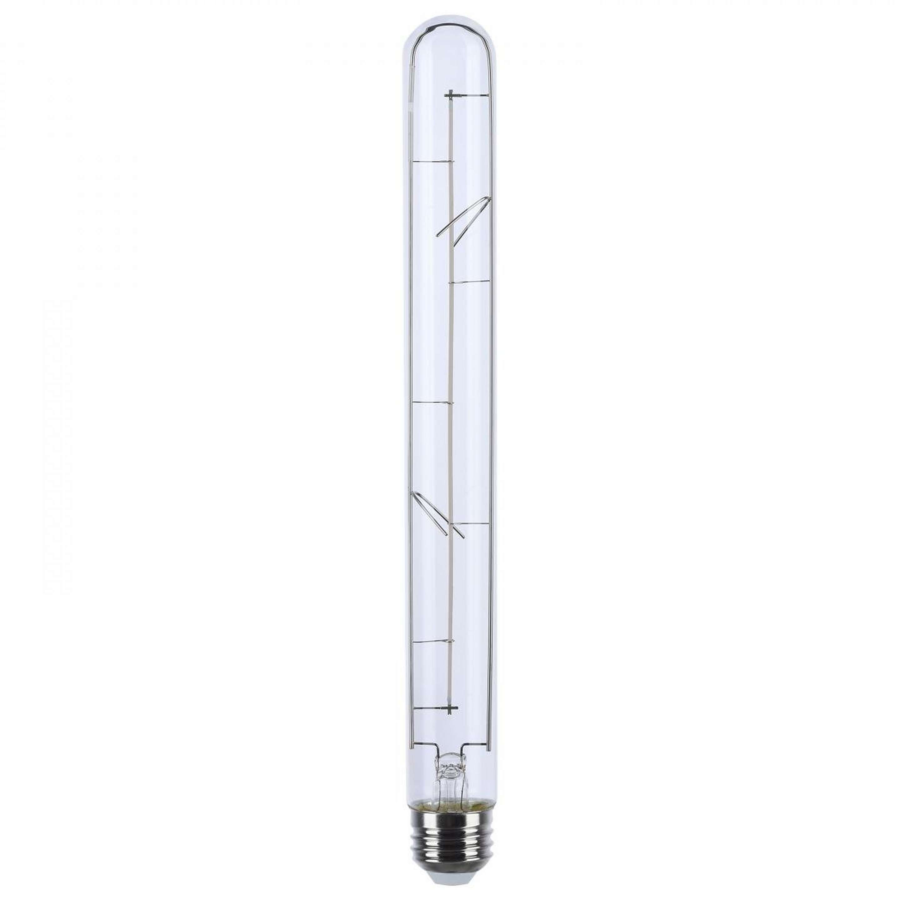 A 6 Watt T9 Gray Straight Filament Medium Base Bulb with Clear color