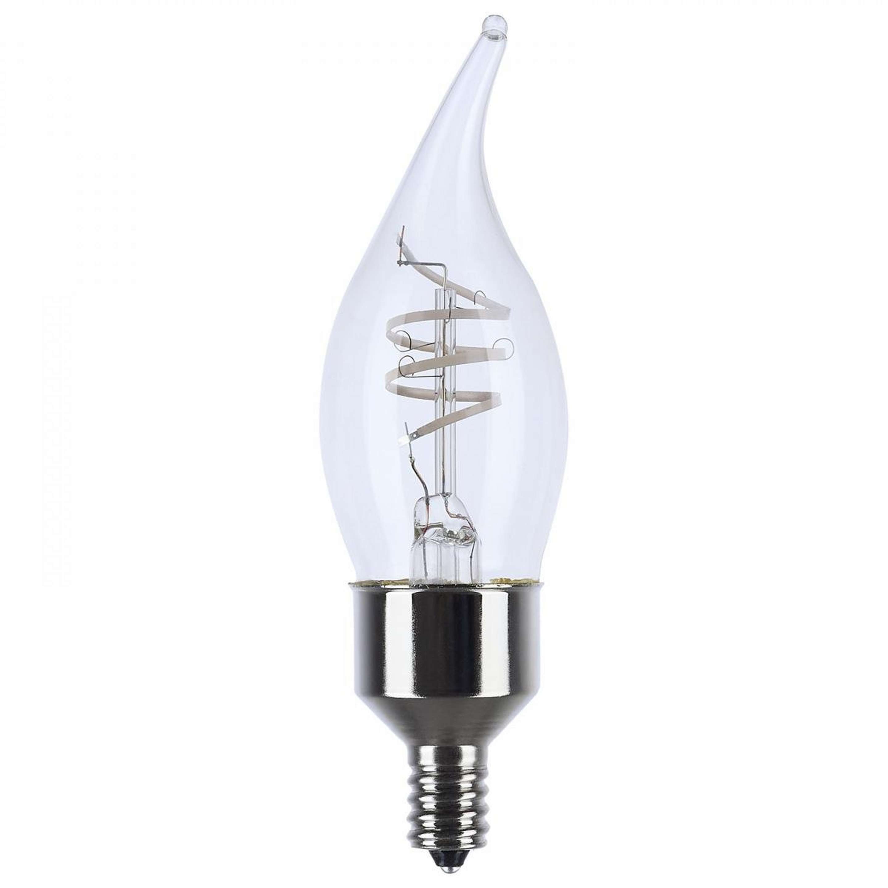 A 4 Watt CA11 Gray Coil Filament Candelabra Base Bulb with Clear color