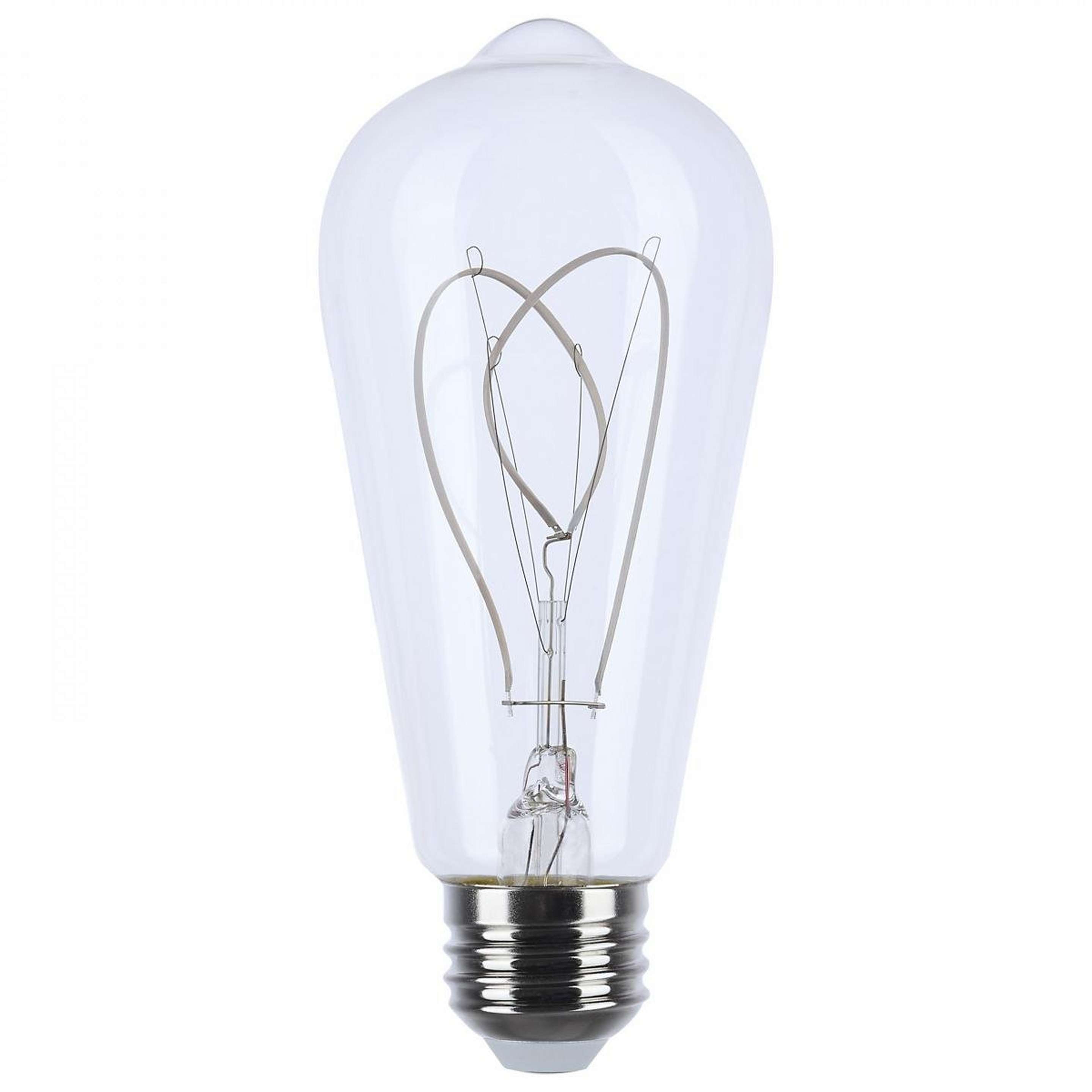 A 6 Watt ST19 Gray Loop Filament Medium Base Bulb with Clear color