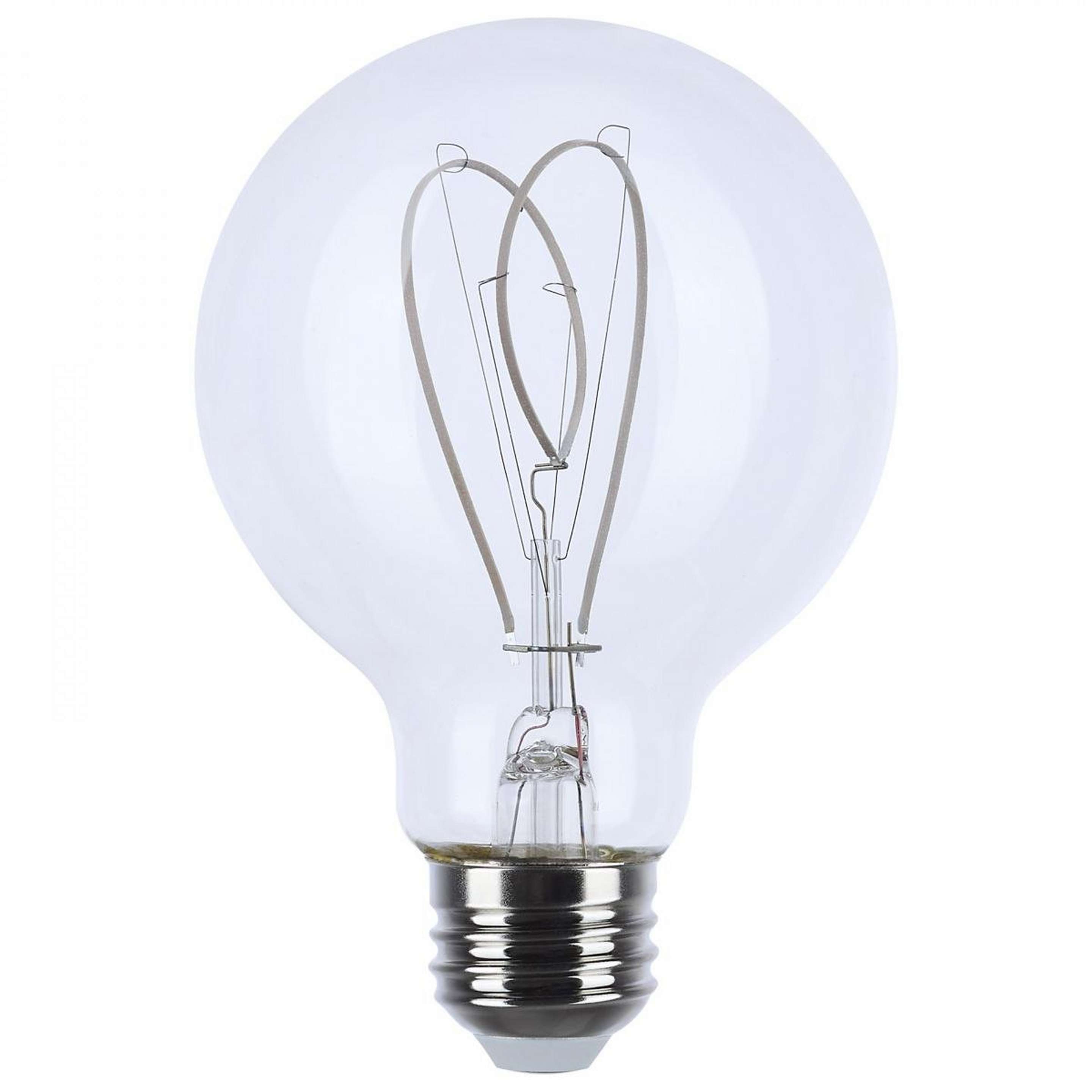 A 6 Watt G25 Gray Loop Filament Medium Base Bulb with Clear color