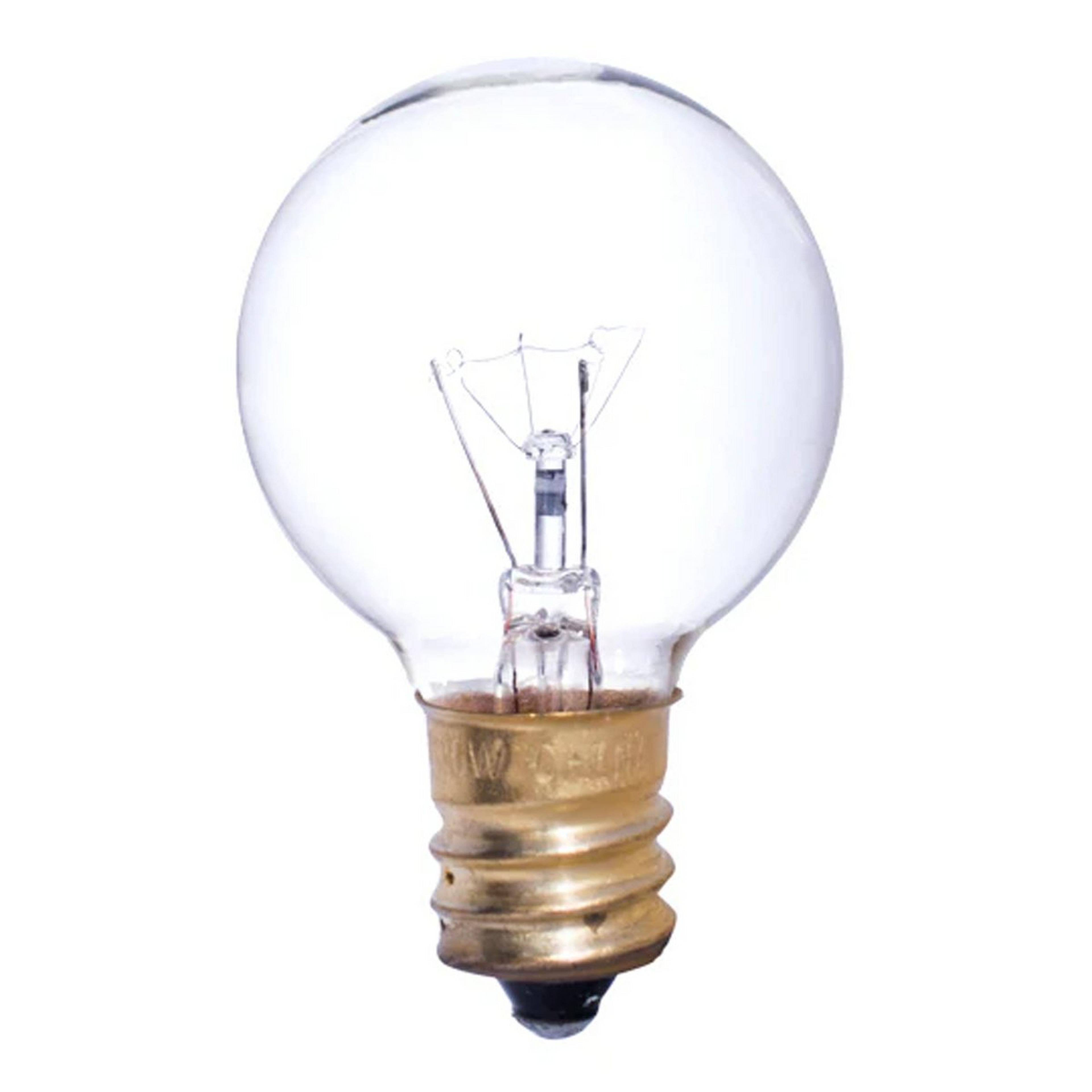 A 10 Watt G12 Clear Globe Light Bulb with Clear color