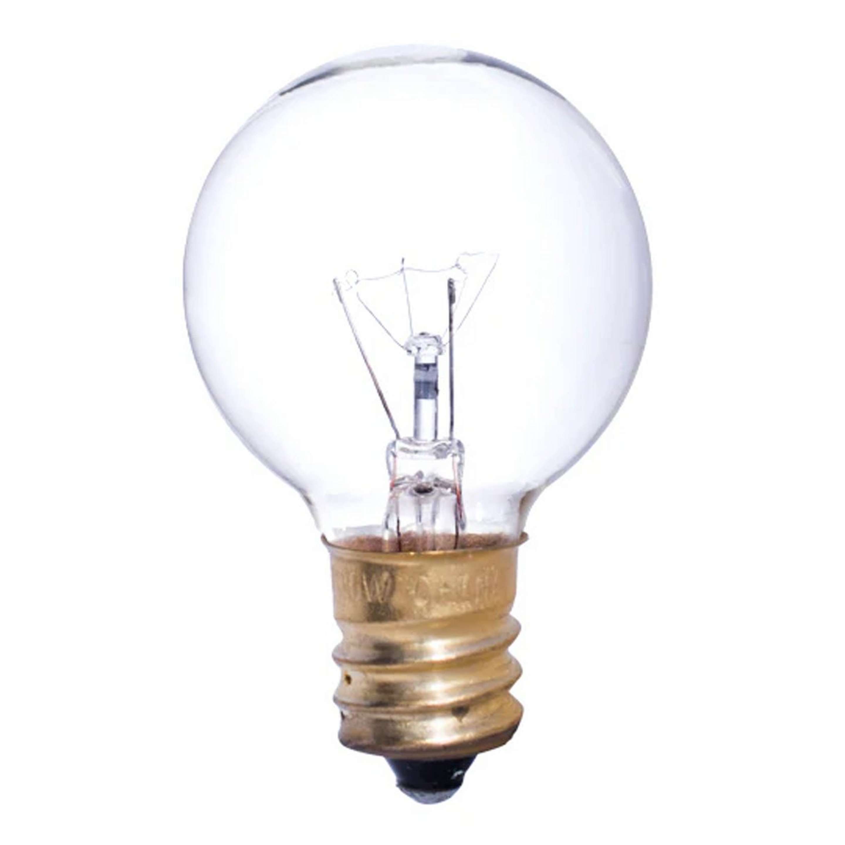 A 10 Watt G12 Clear Globe Light Bulb with Clear color