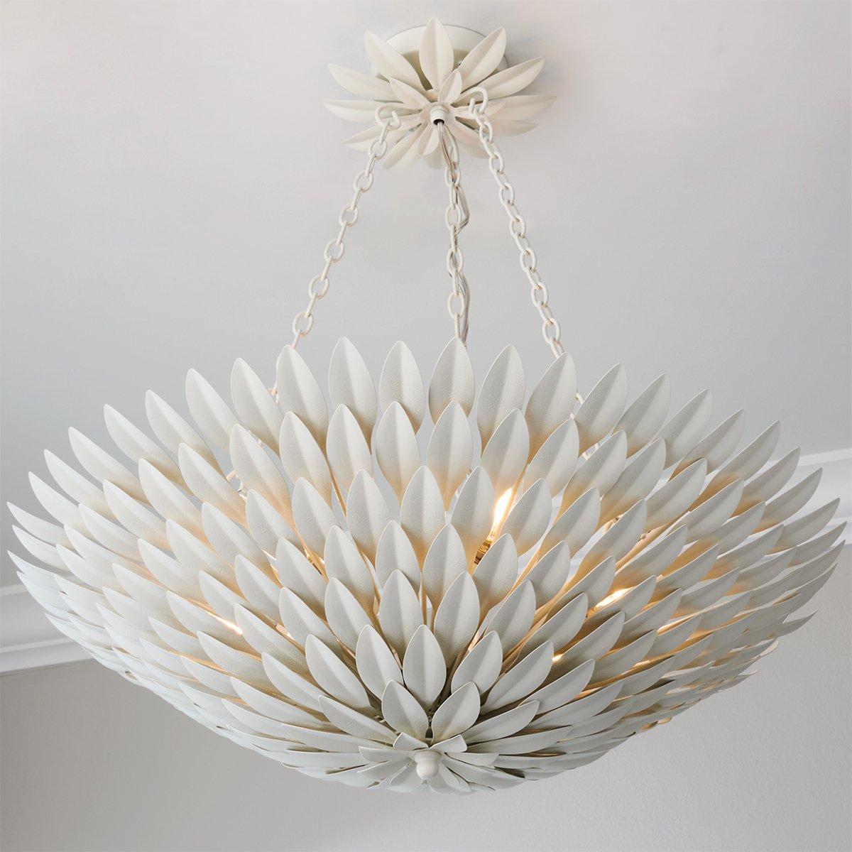 Olive Leaf Convertible Chandelier - 8 Light