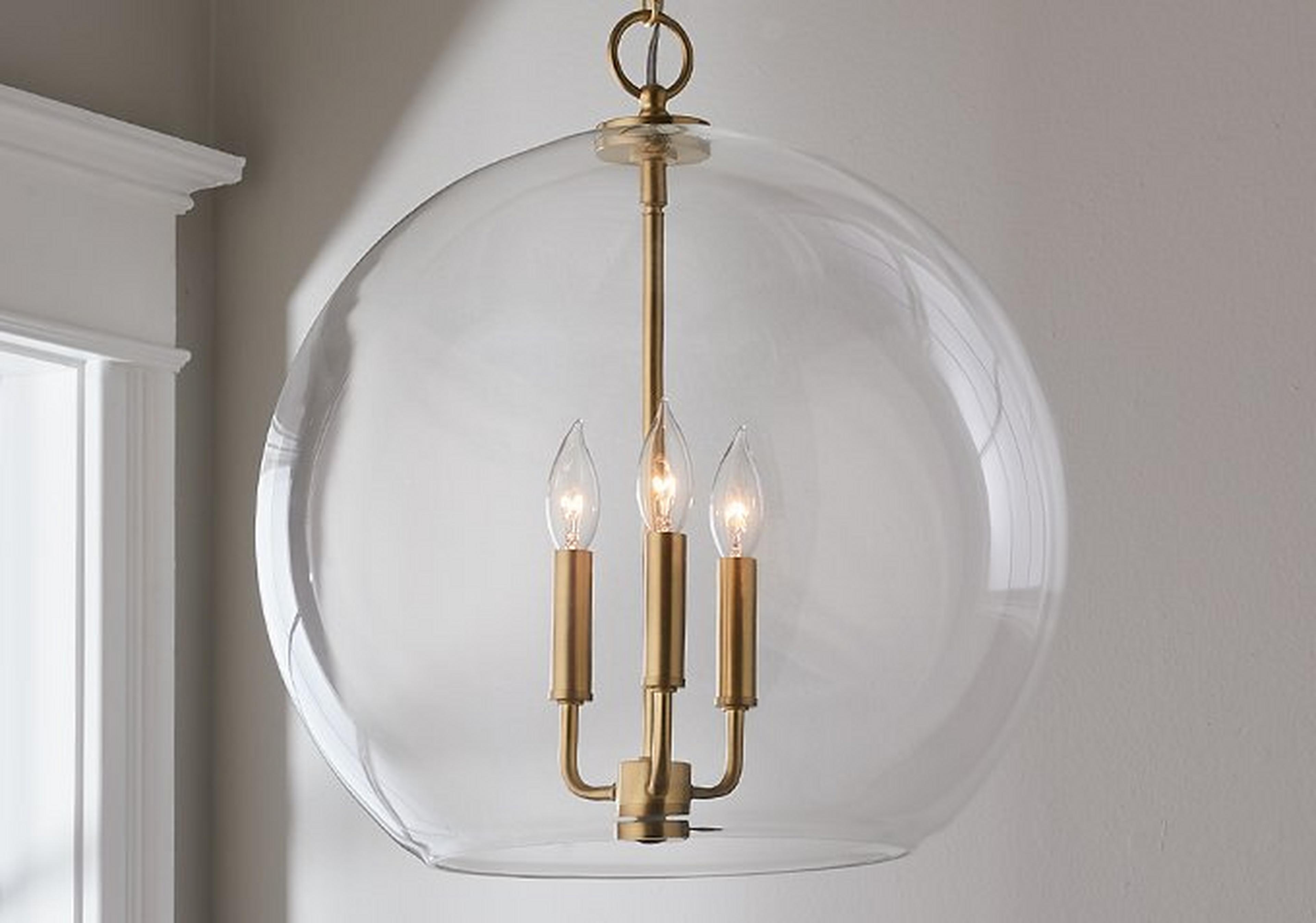 Clear Glass Sphere Chandelier