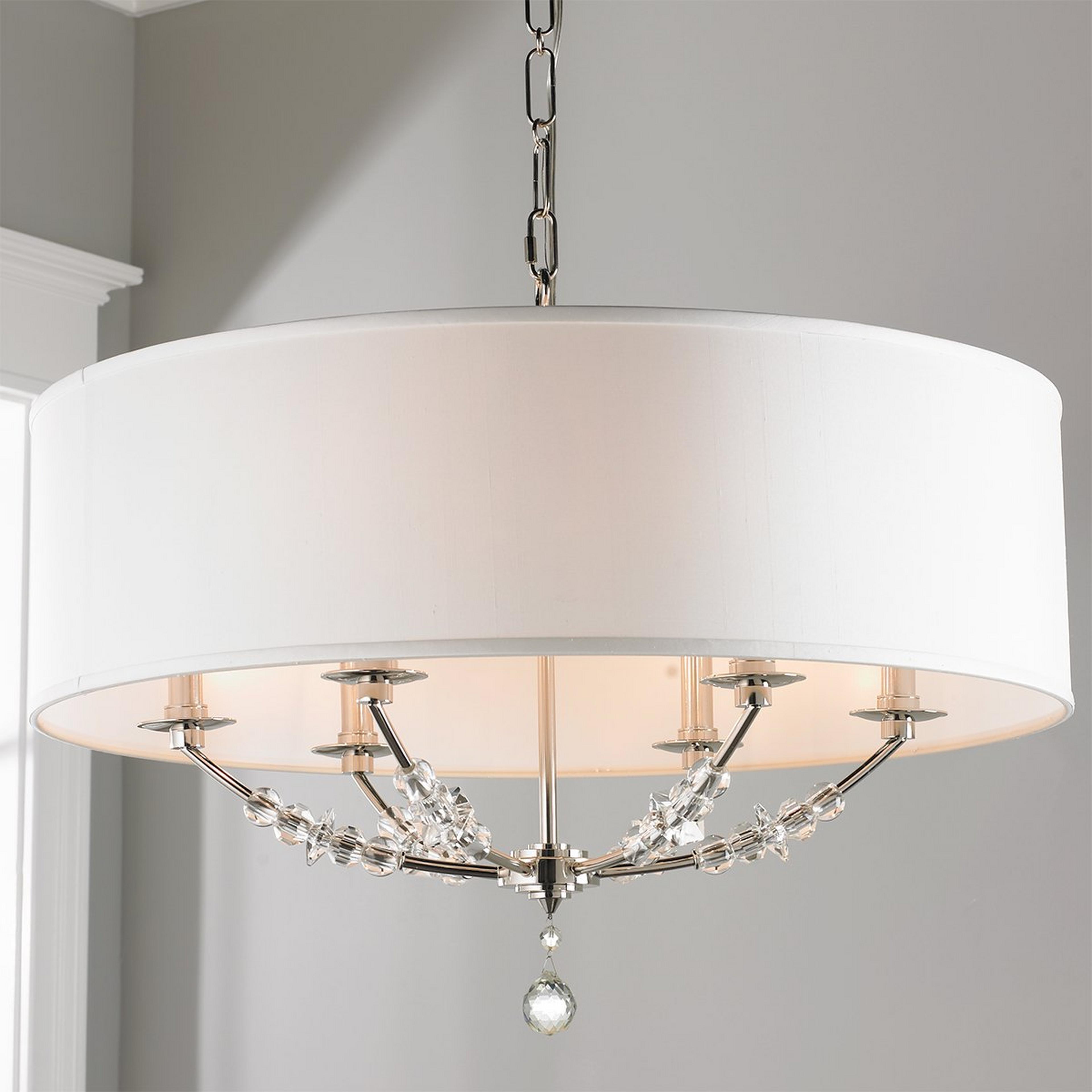 Modern Crystal Bead Shade Chandelier - Large