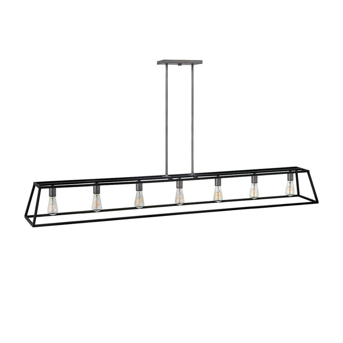 Sleek Minimalist Island Chandelier - 7 Light