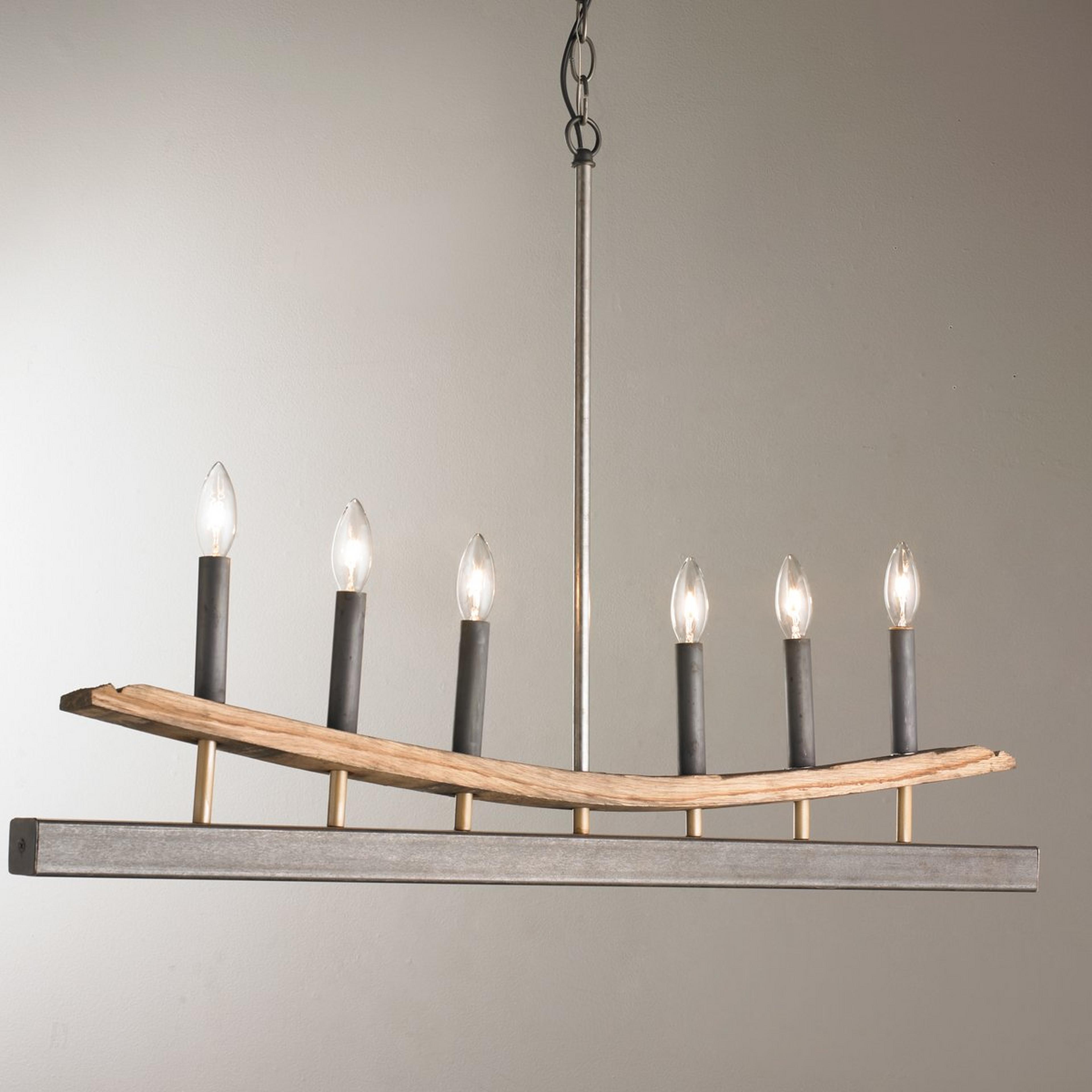 Wendy Umanoff Whiskey Barrel Stave Chandelier