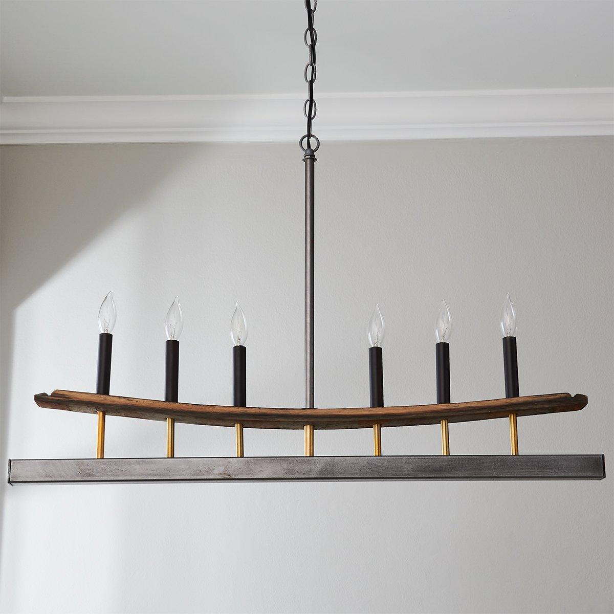 Wendy Umanoff Whiskey Barrel Stave Chandelier | Shades of Light