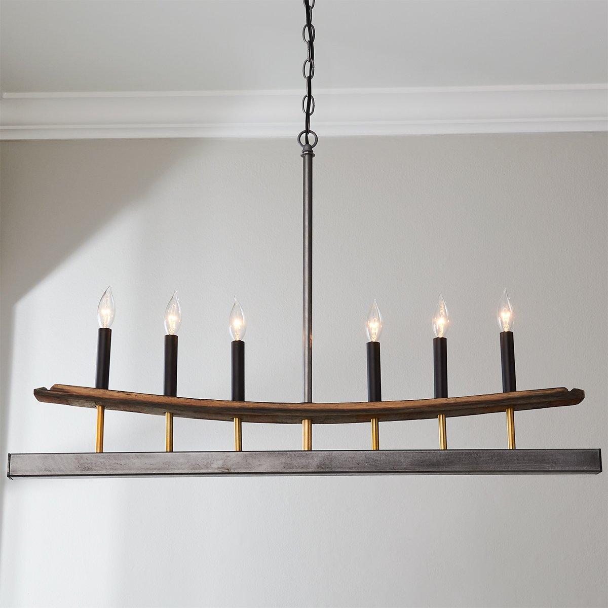 Wendy Umanoff Whiskey Barrel Stave Chandelier | Shades of Light