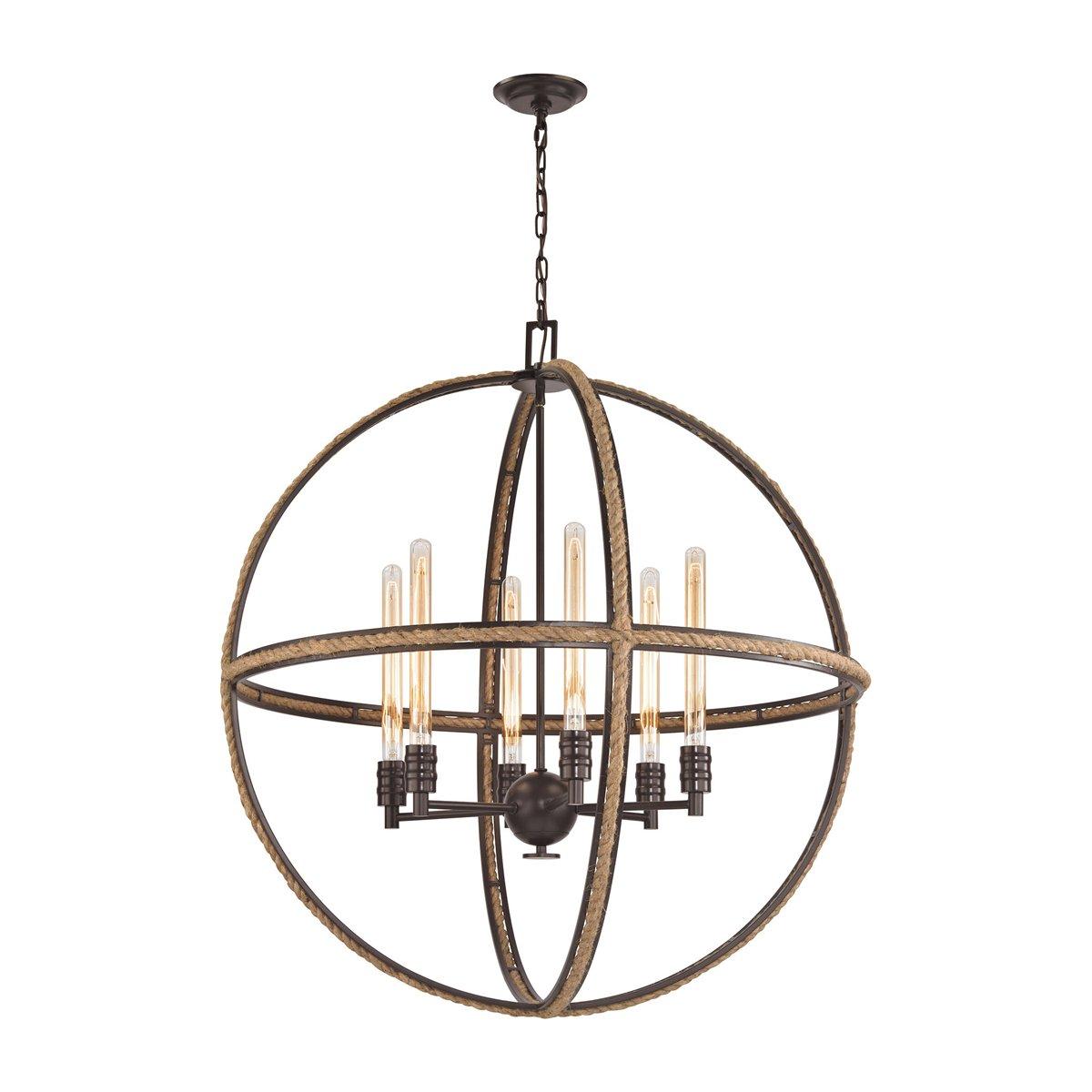 Rope Ring Chandelier - 6 Light