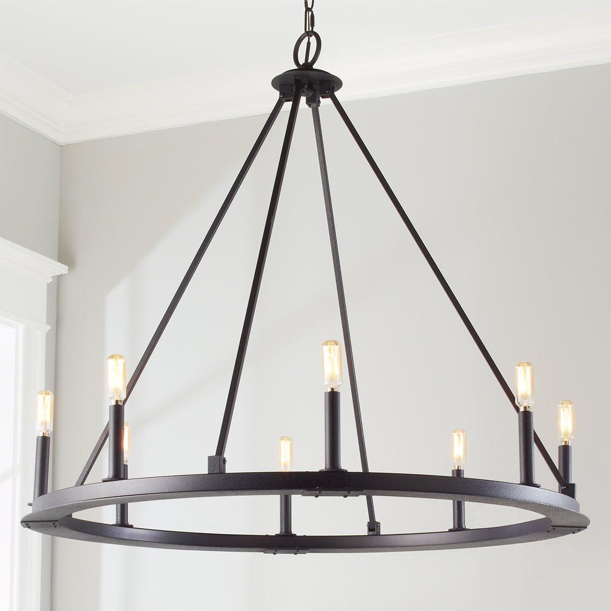 Minimalist Iron Ring Chandelier - 8 Light