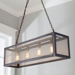 Industrial Mesh Island Chandelier