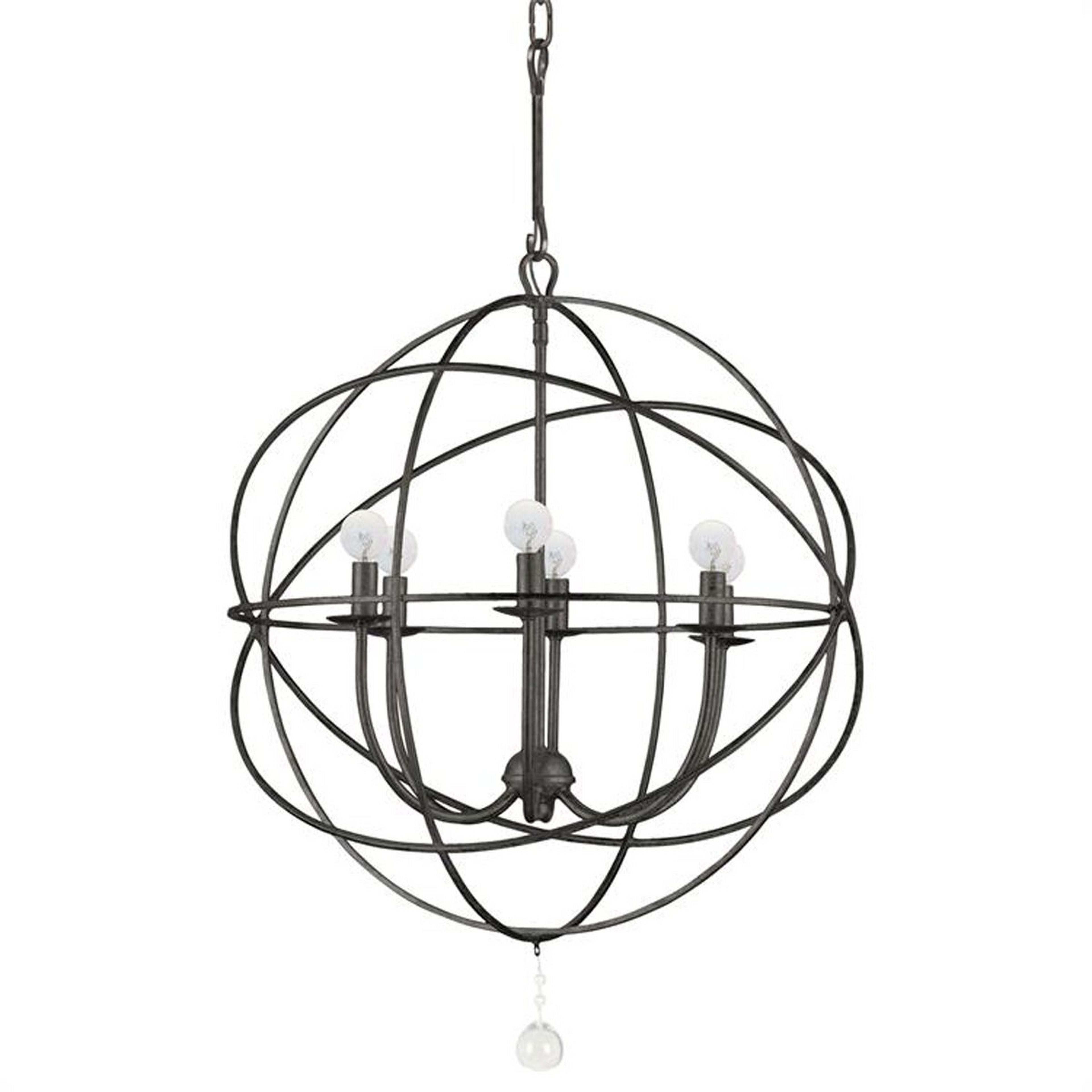 Wrought Iron Orbit Chandelier - Medium