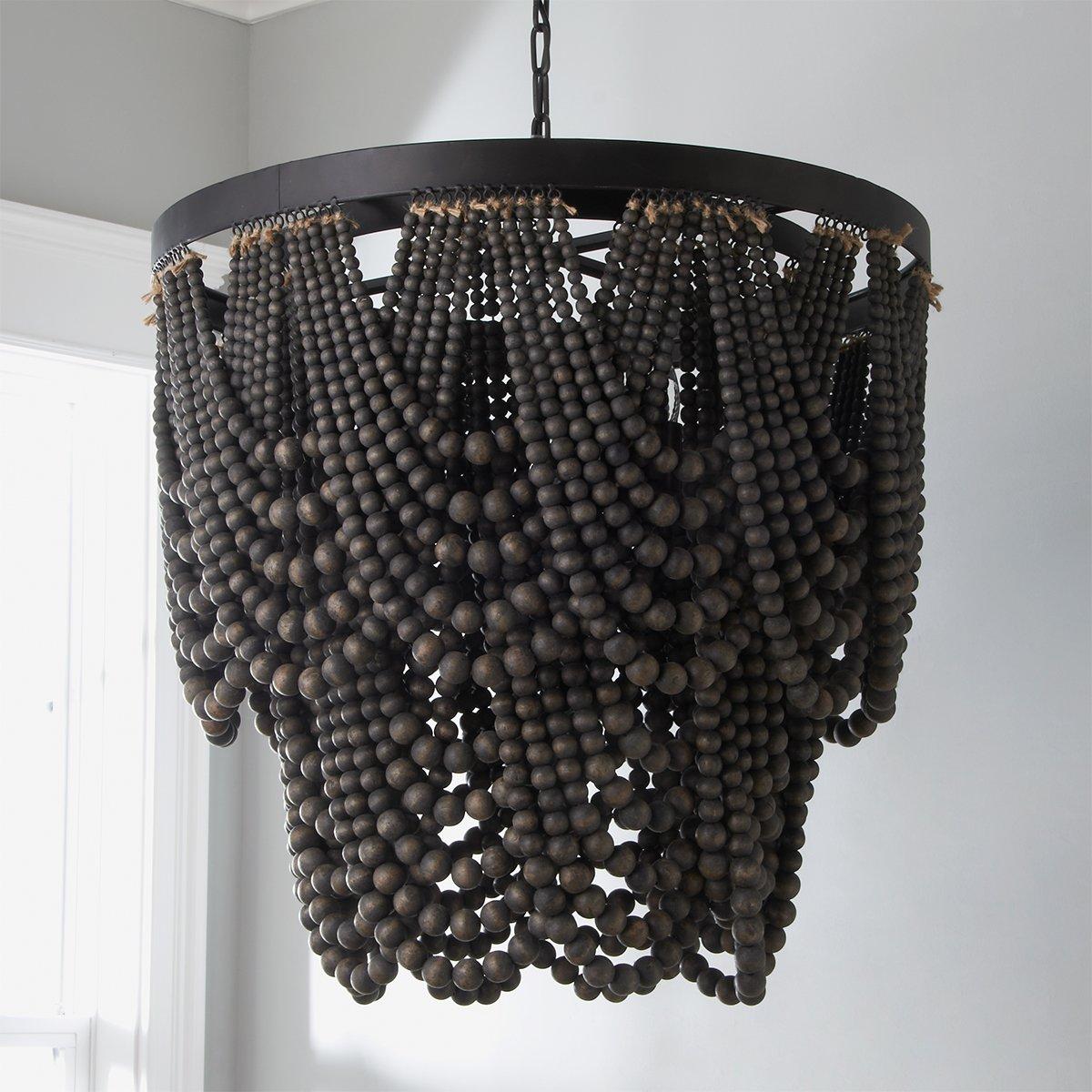 Black beaded outlet chandelier