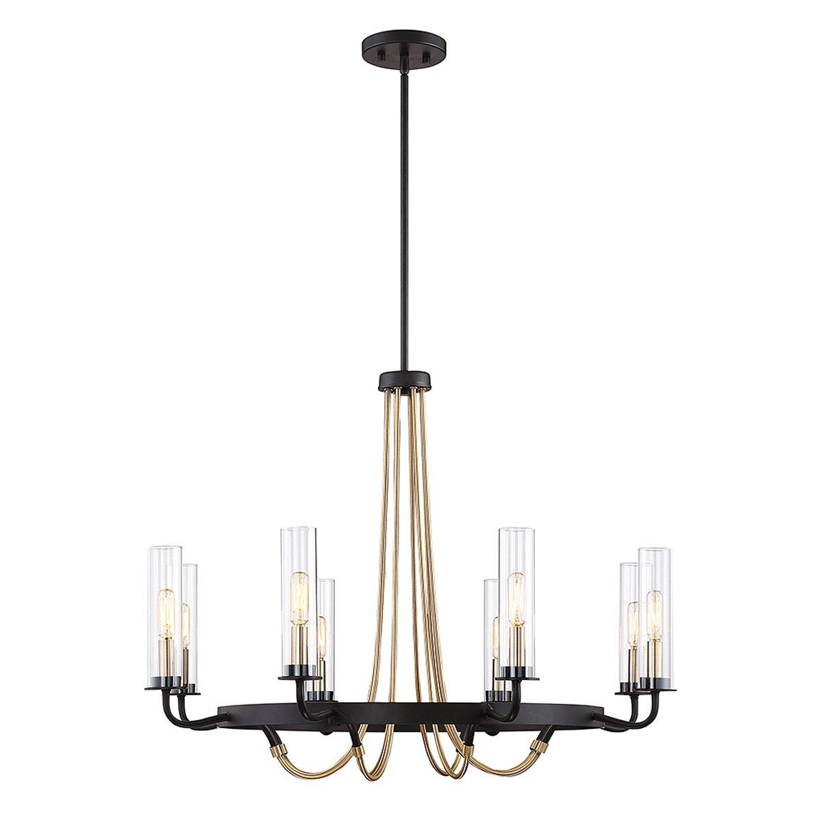 Mixed Metal Swoop Chandelier 8 Light   CH17117.0.CH17117BZ 