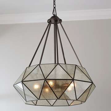 for Prism Framed Mercury Glass Chandelier - 5 Light