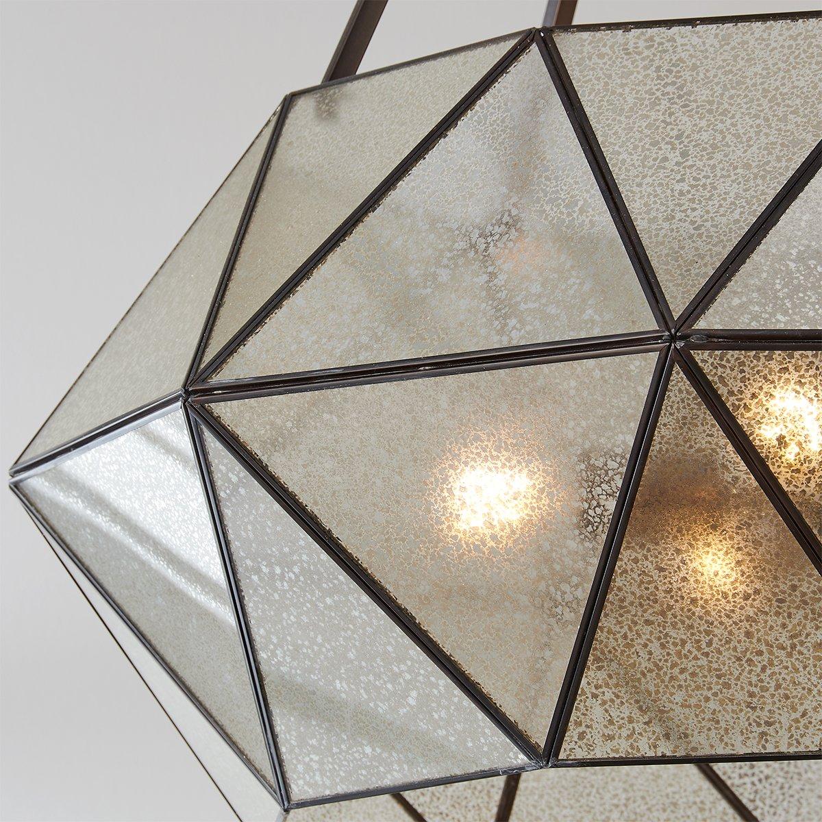 Prism Framed Mercury Glass Chandelier - 5 Light | Shades of