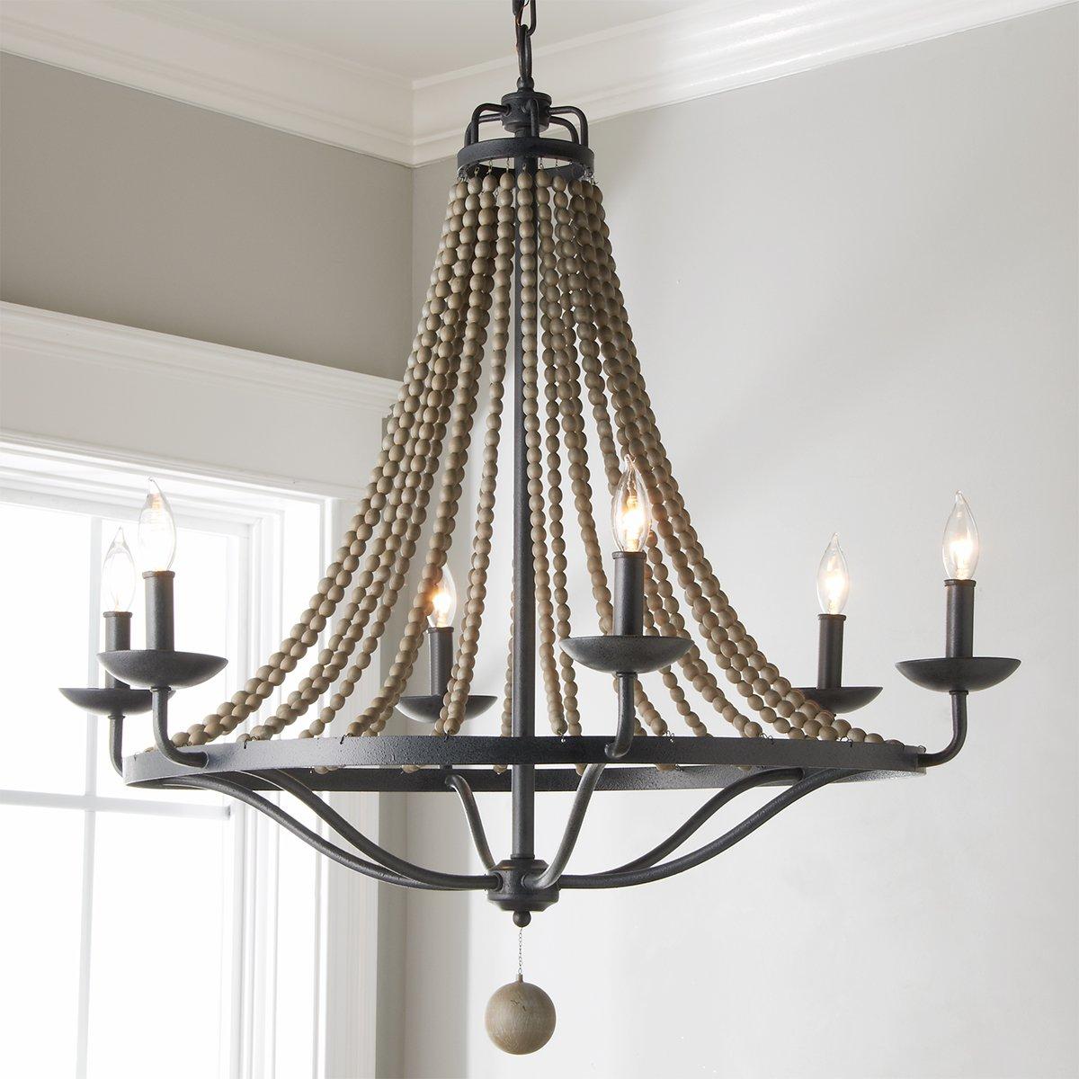 French Country Driftwood Chandelier - 6 Light | Shades of Light