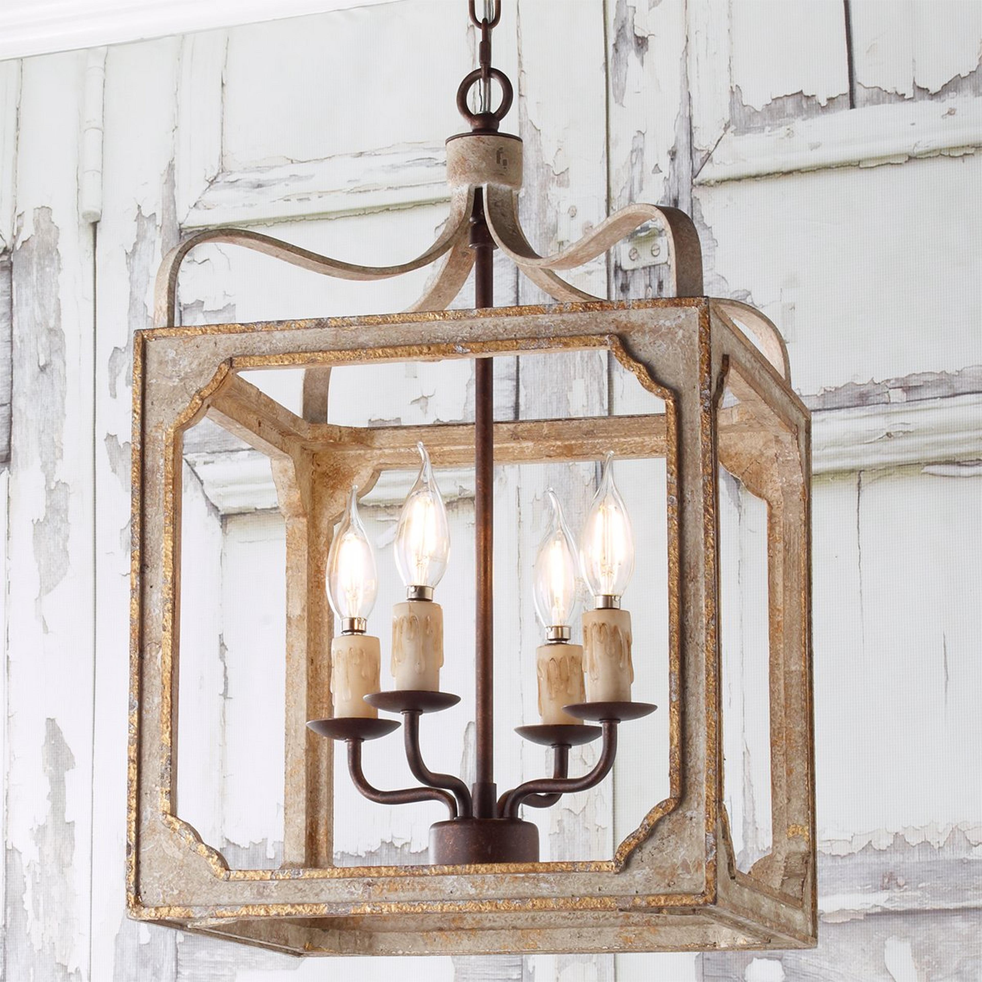 Rustic Cube Chandelier