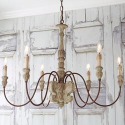 Aged Cottage Chic Chandelier