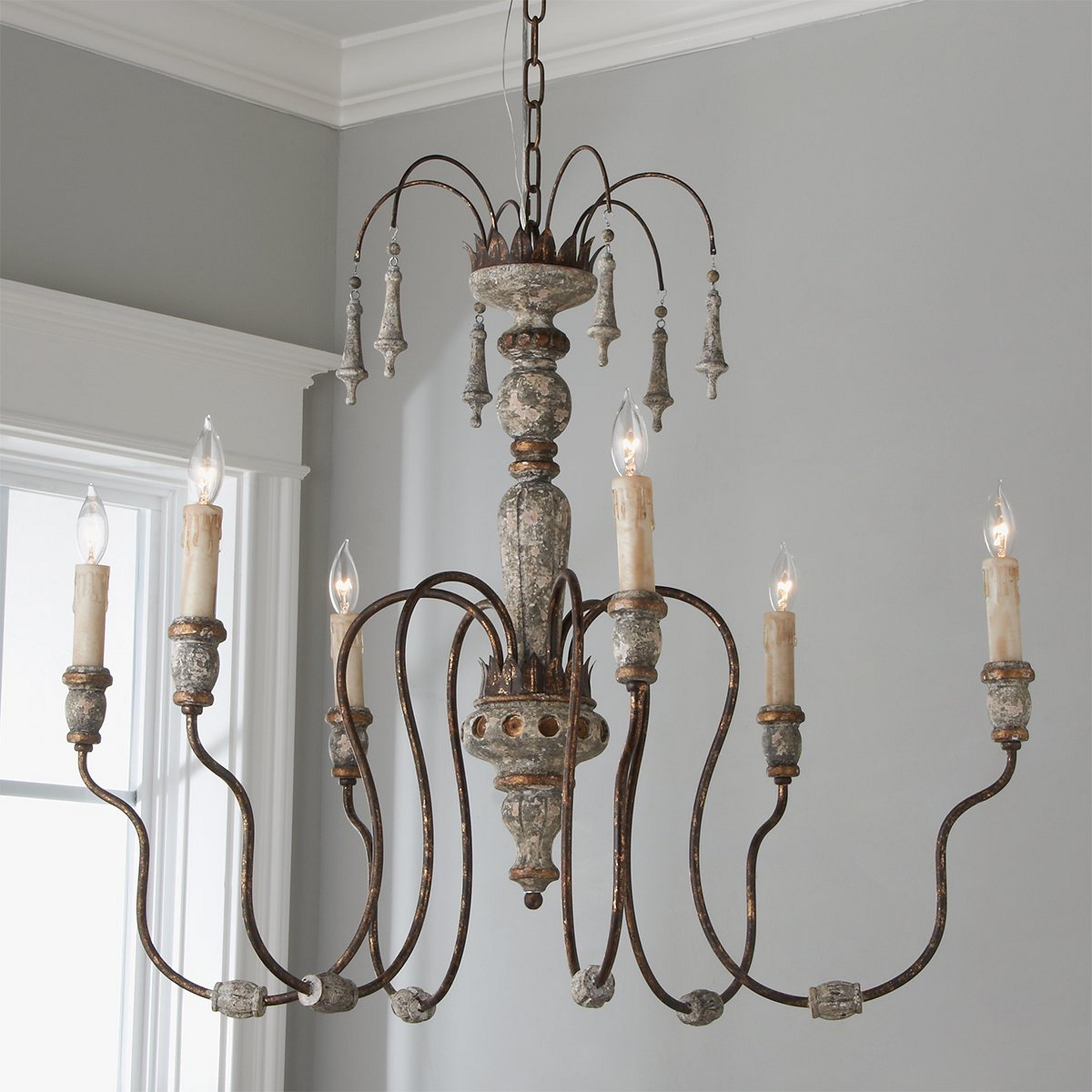 Regal Distress Chandelier