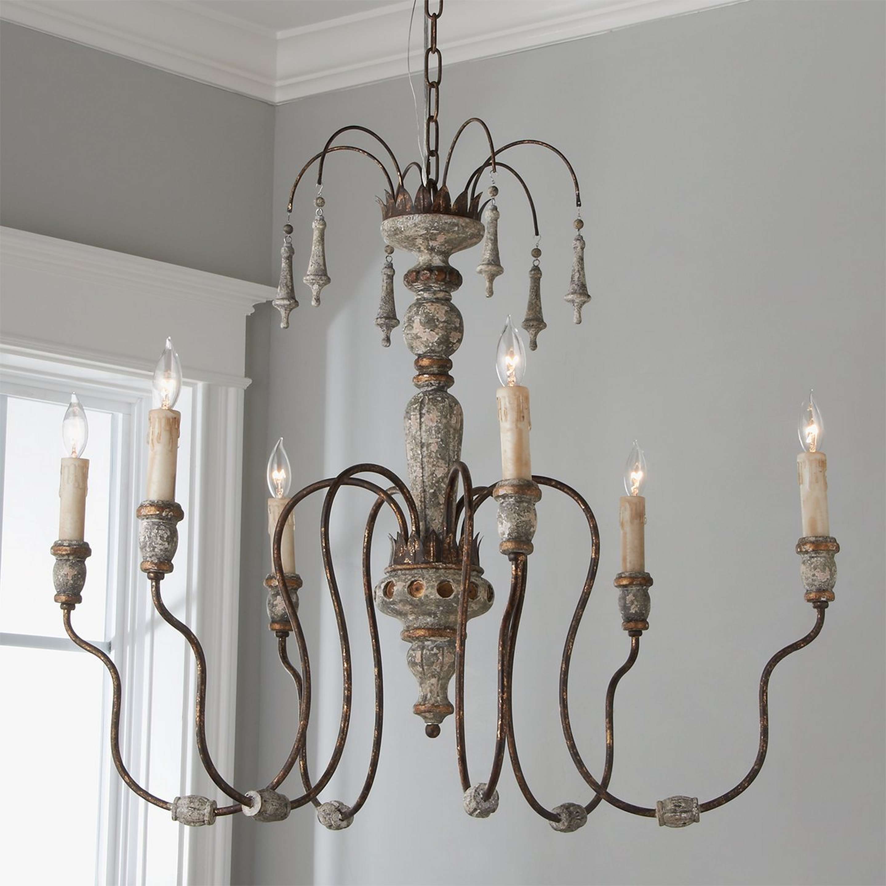 Regal Distress Chandelier