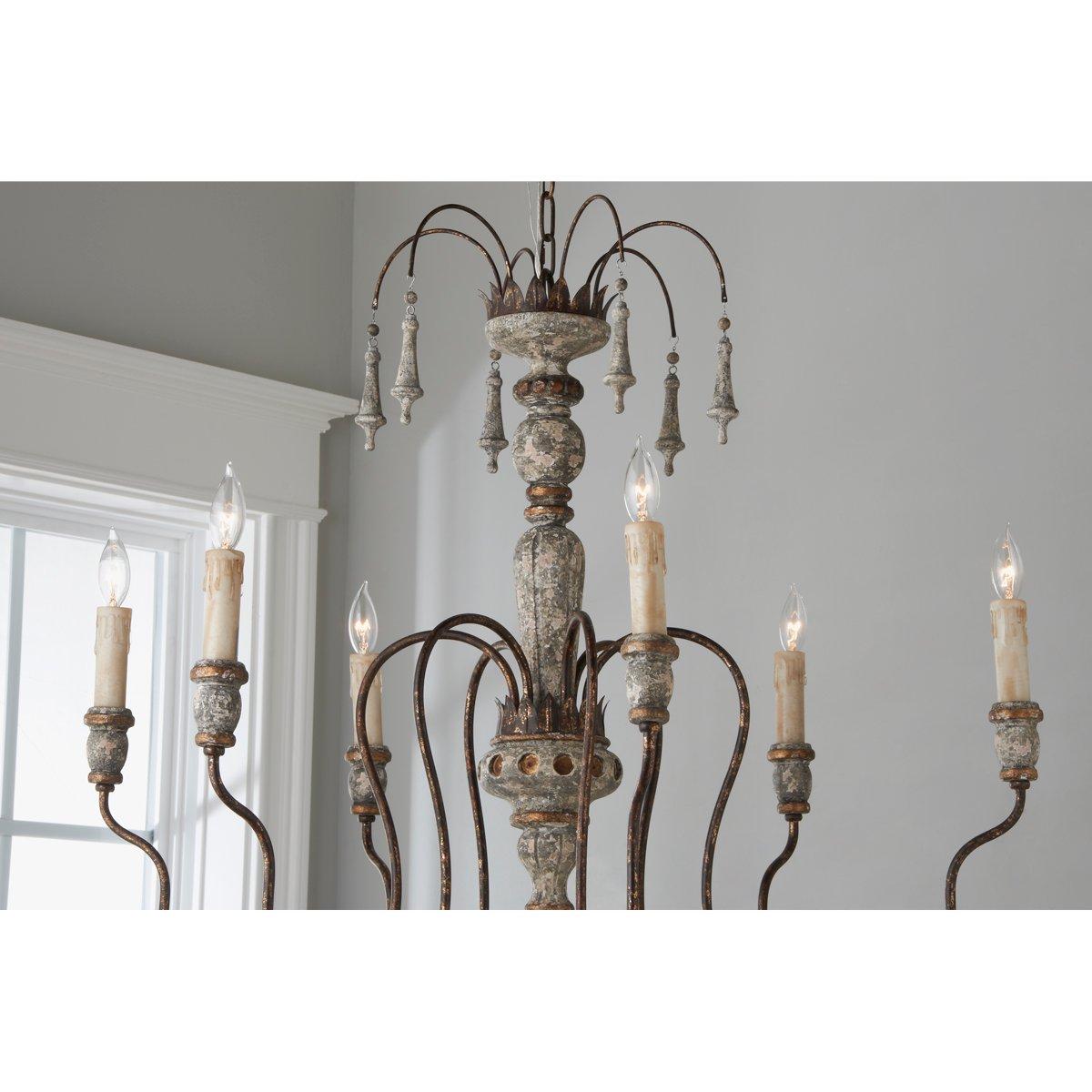 Regal Distressed Chandelier | Shades of Light
