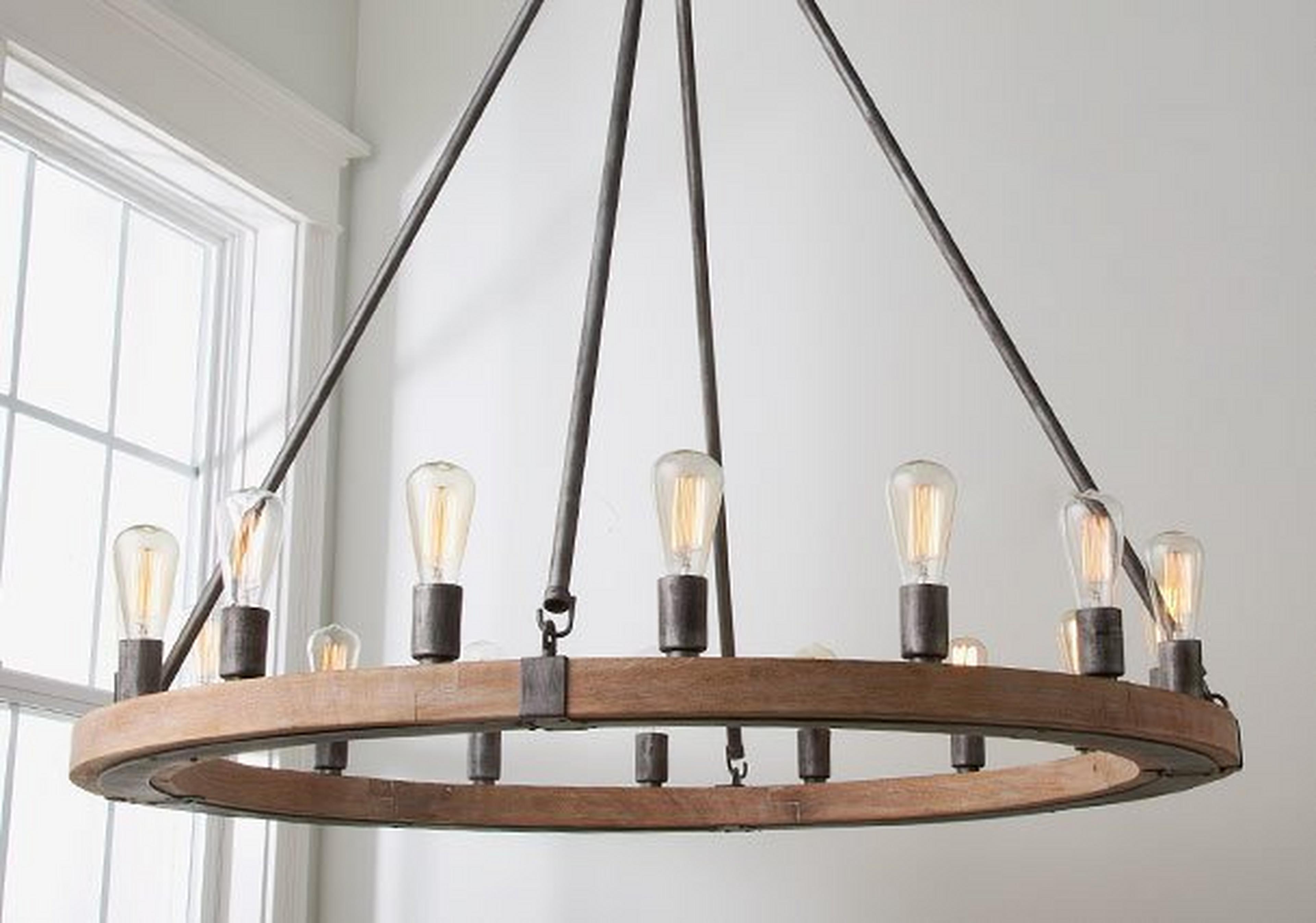 Industrial Farmhouse Ring Chandelier