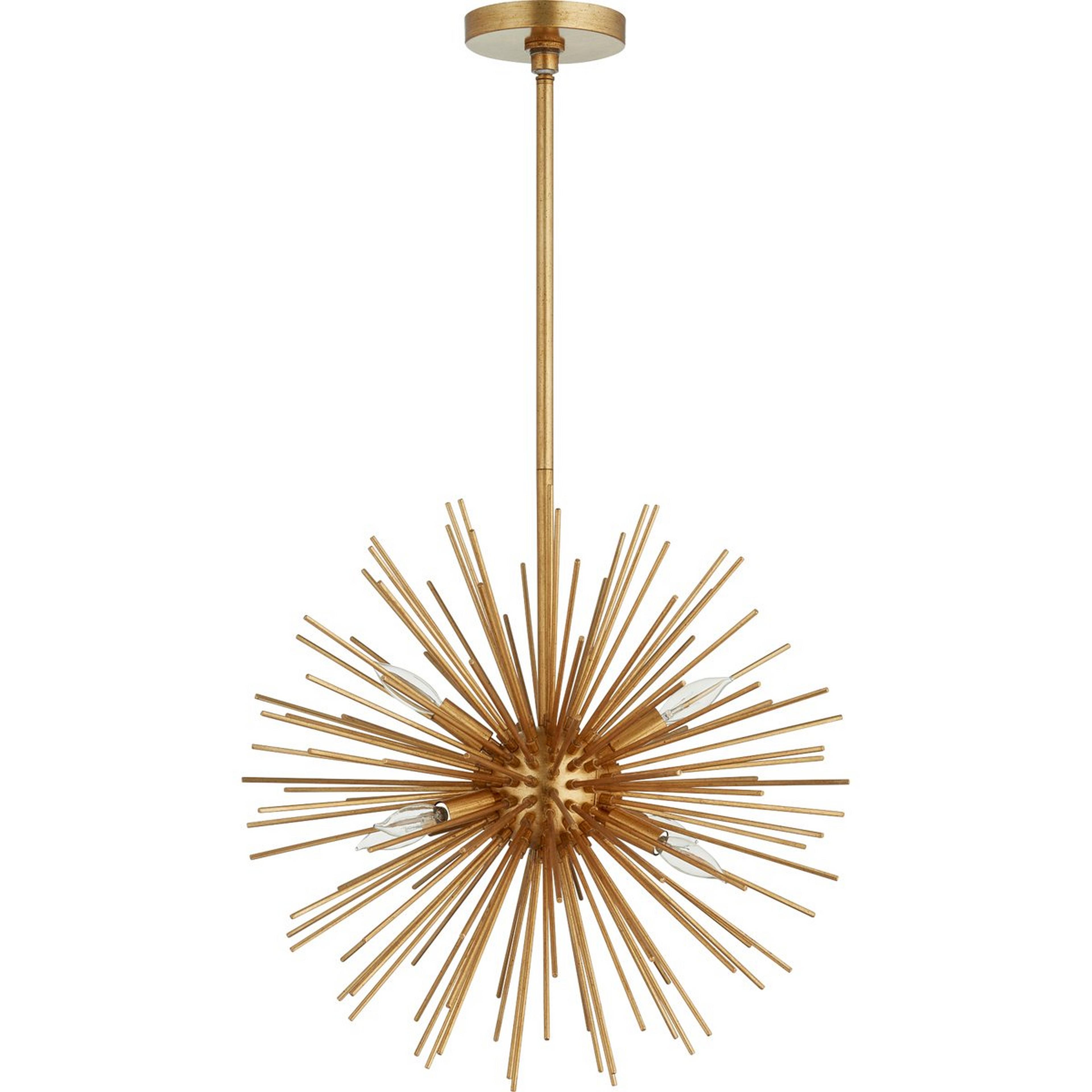 A Galaxy Star Modern Chandelier - 6 Light with Gold Leaf color