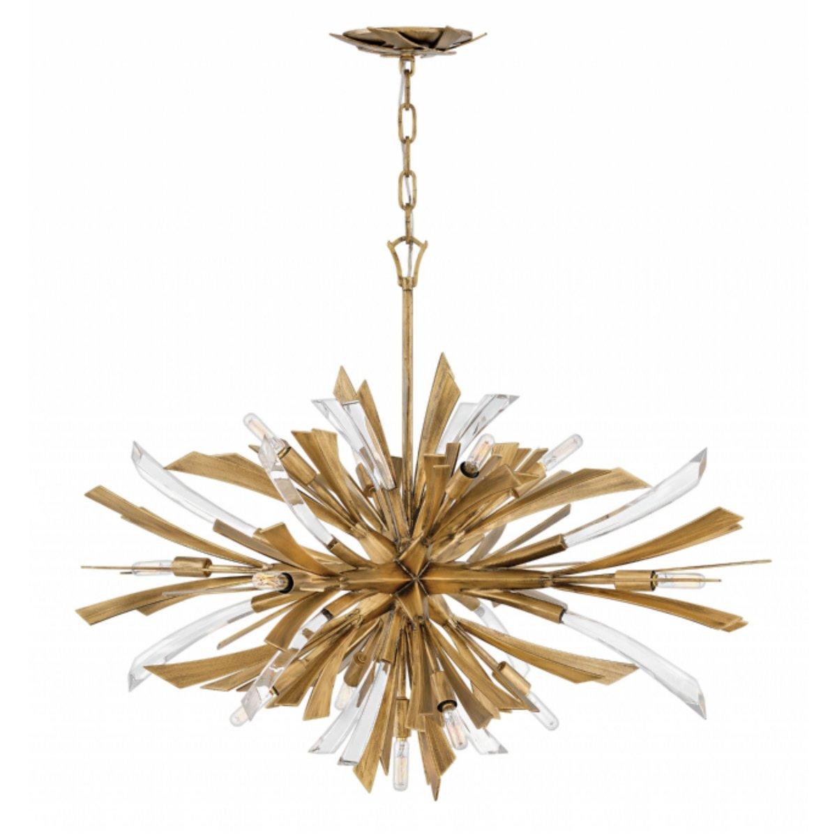 Awe-Striking Sculptural Oval Chandelier