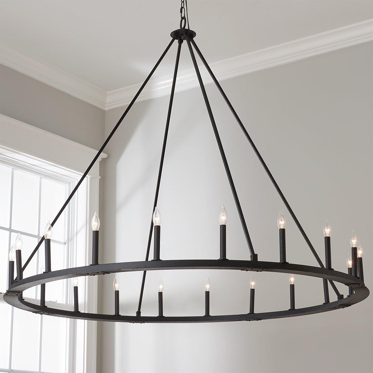 Minimalist Iron Ring Chandelier - 20 Light