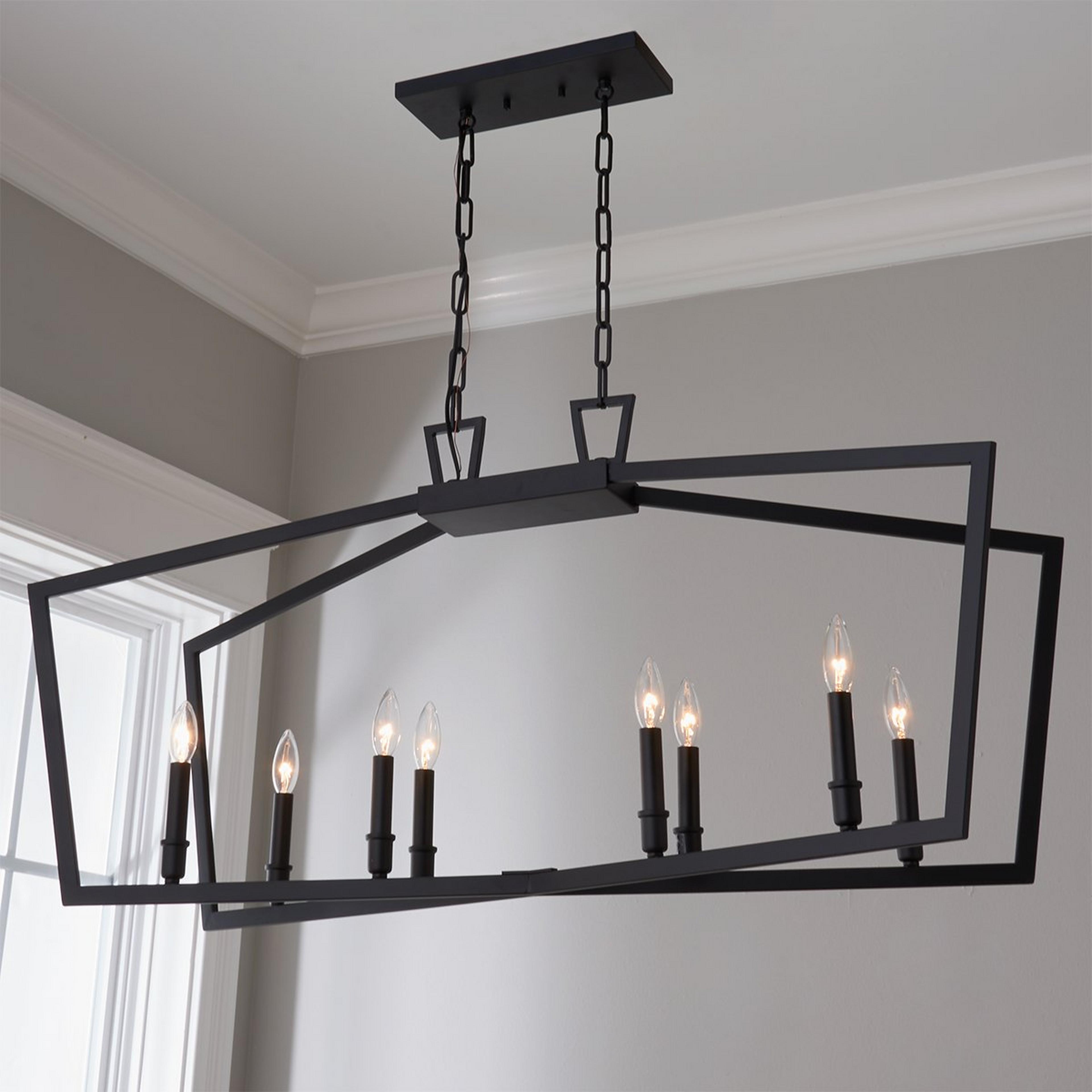 A Conservative Contemporary Island Chandelier with Black color