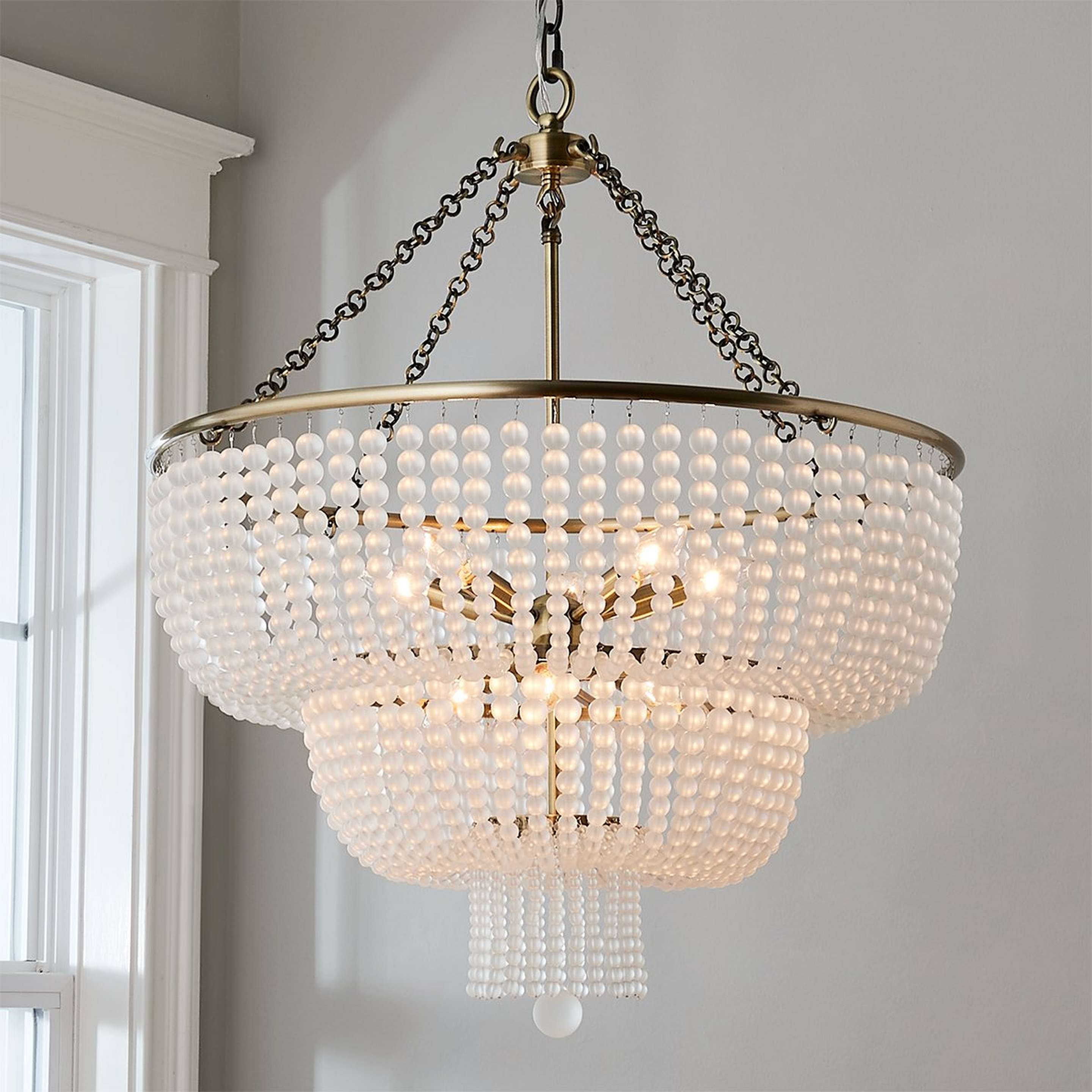 A Havasu Falls Chandelier - Large with Gold / Frosted Glass color