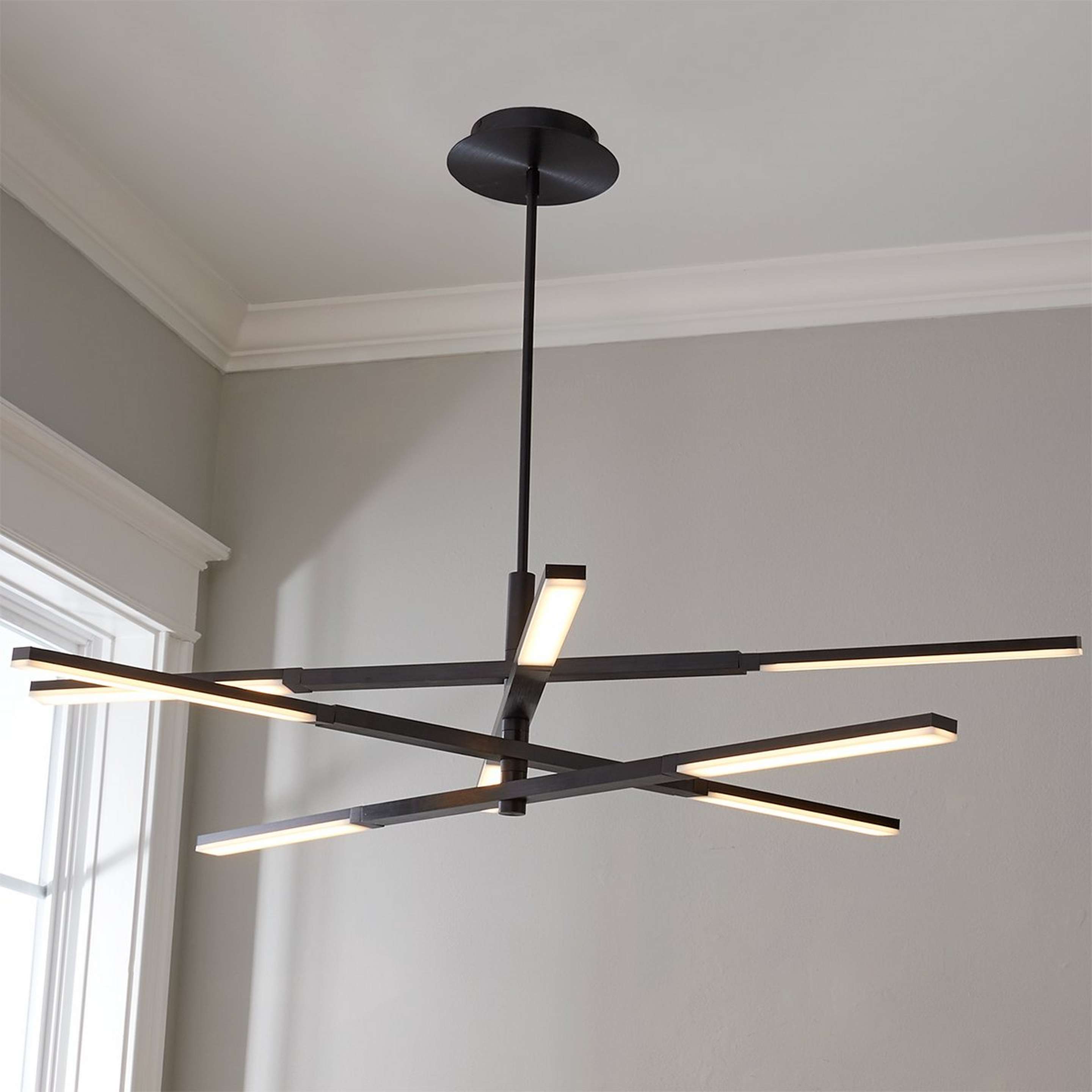 A Cutlass Blade Chandelier with Black color