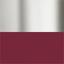 Polished Nickel / Maroon Red