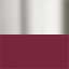 Polished Nickel / Maroon Red
