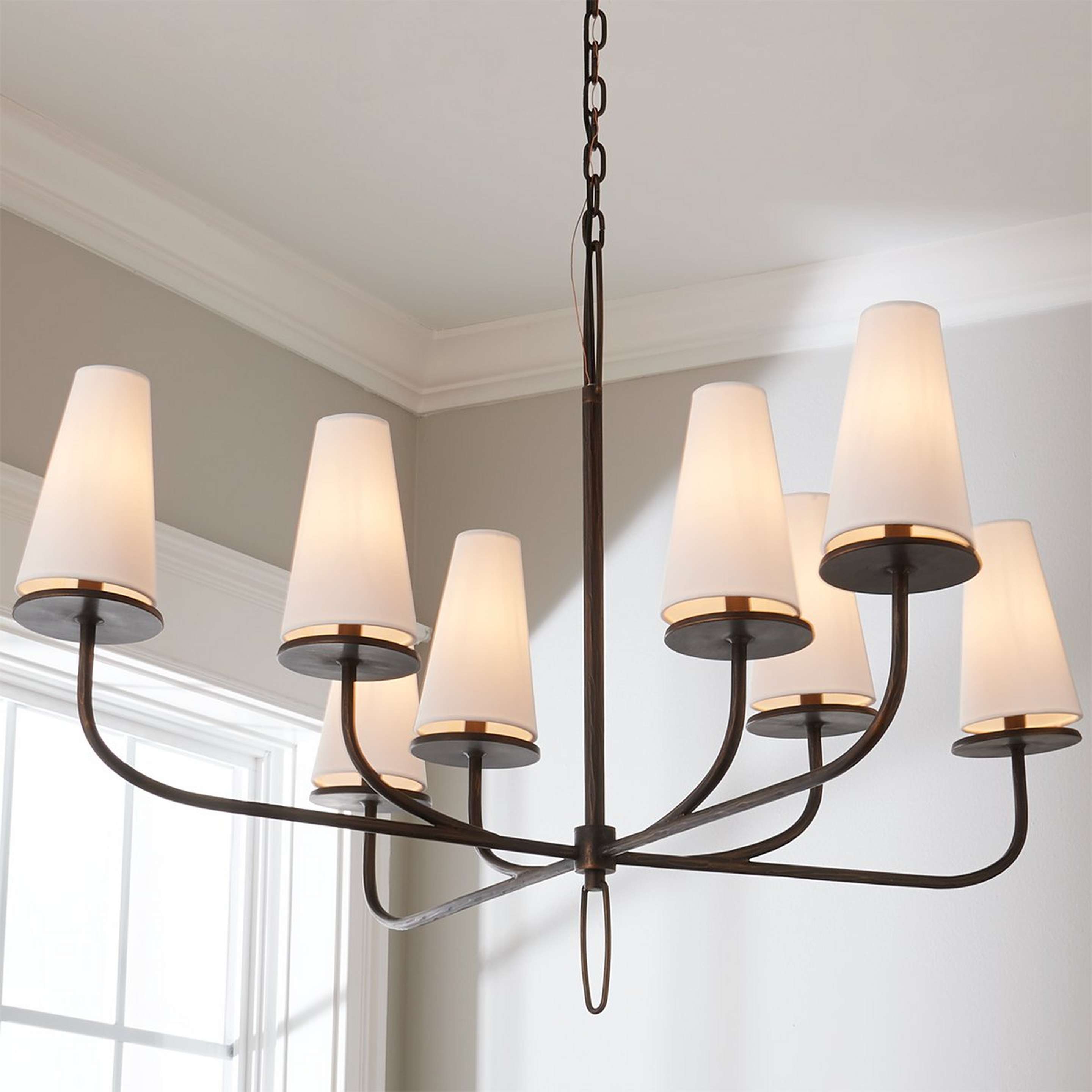 A Drexel Chandelier with Bronze color