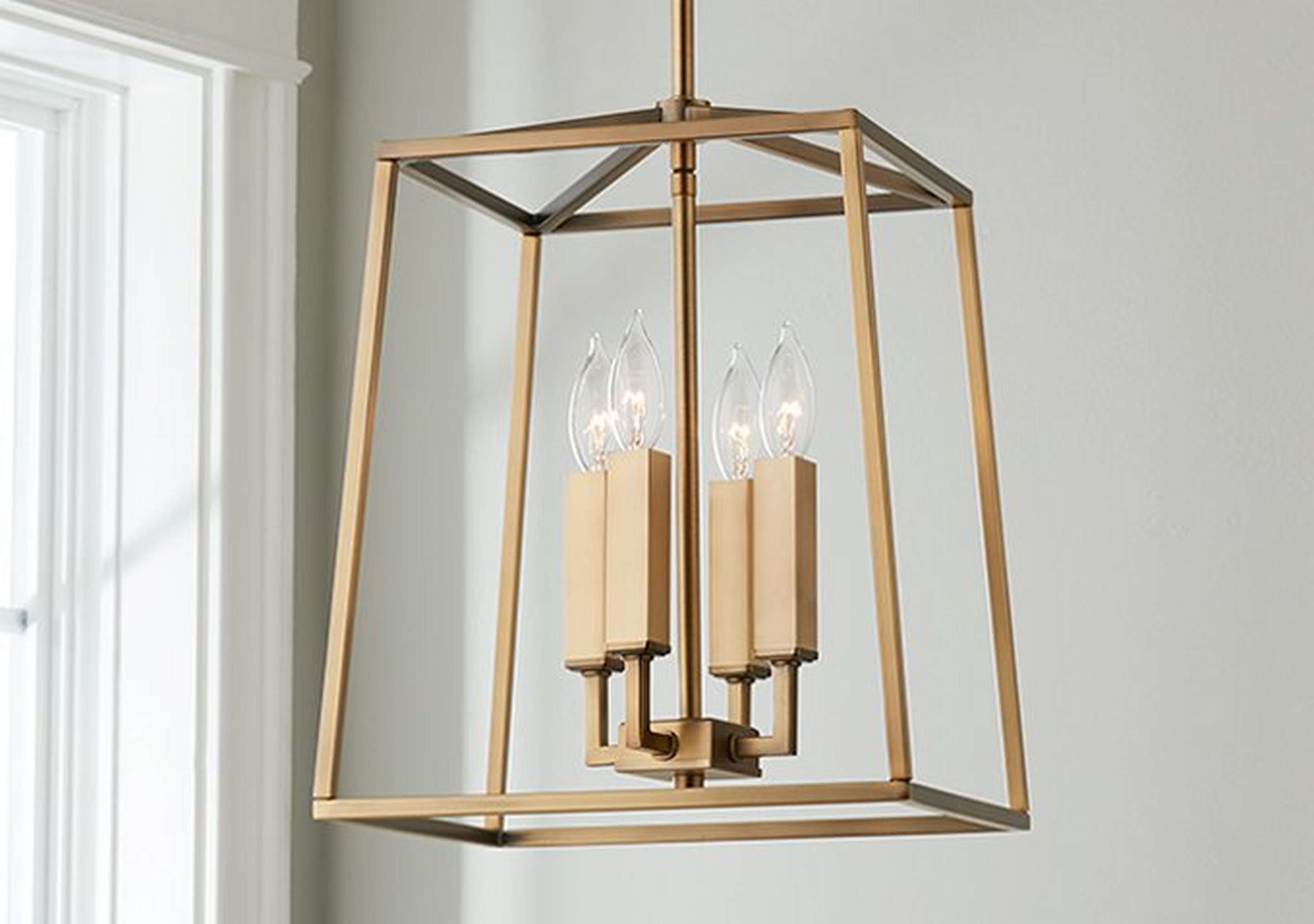 Aged Brass Harrington Lantern