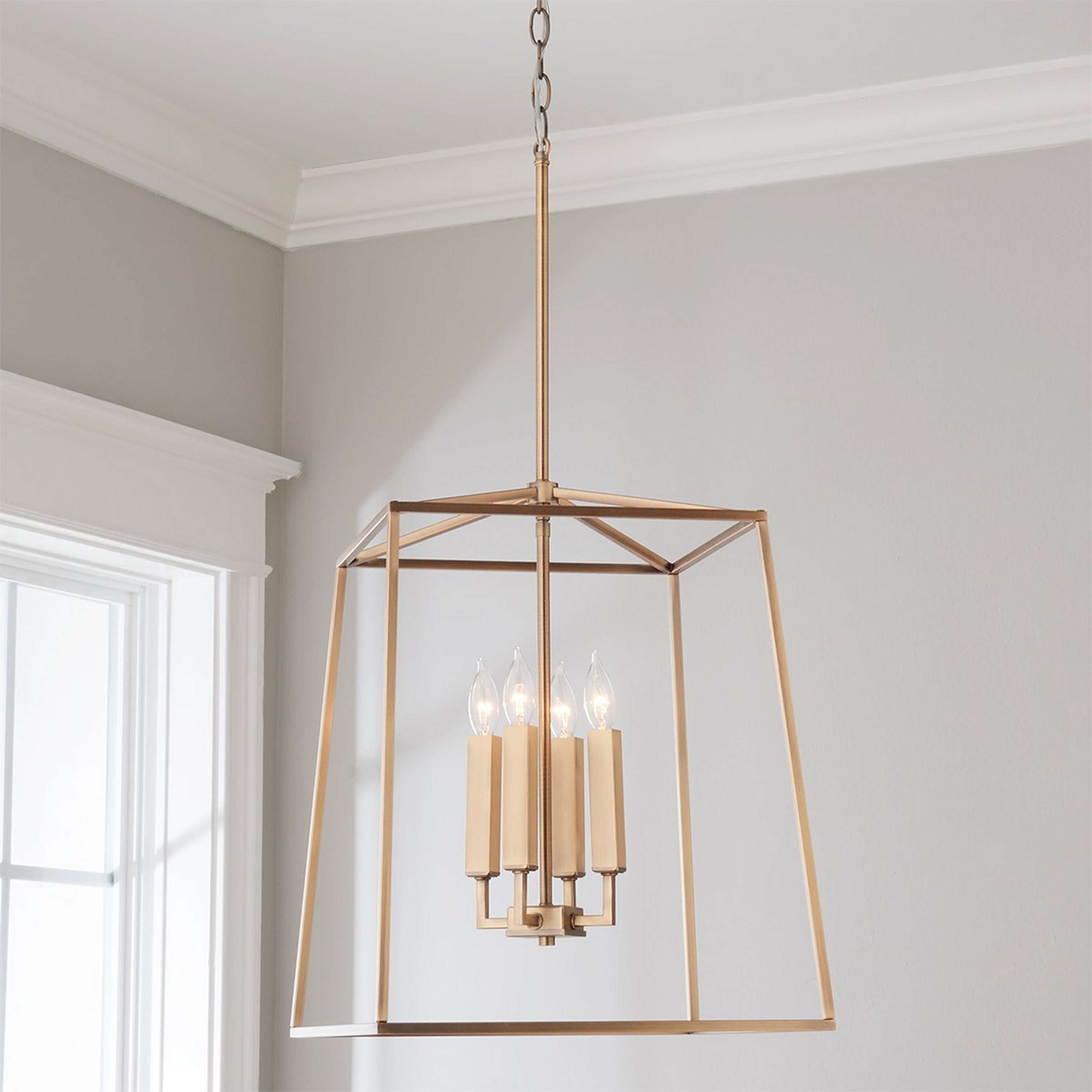 A Harrington Lantern - Large with Aged Brass color