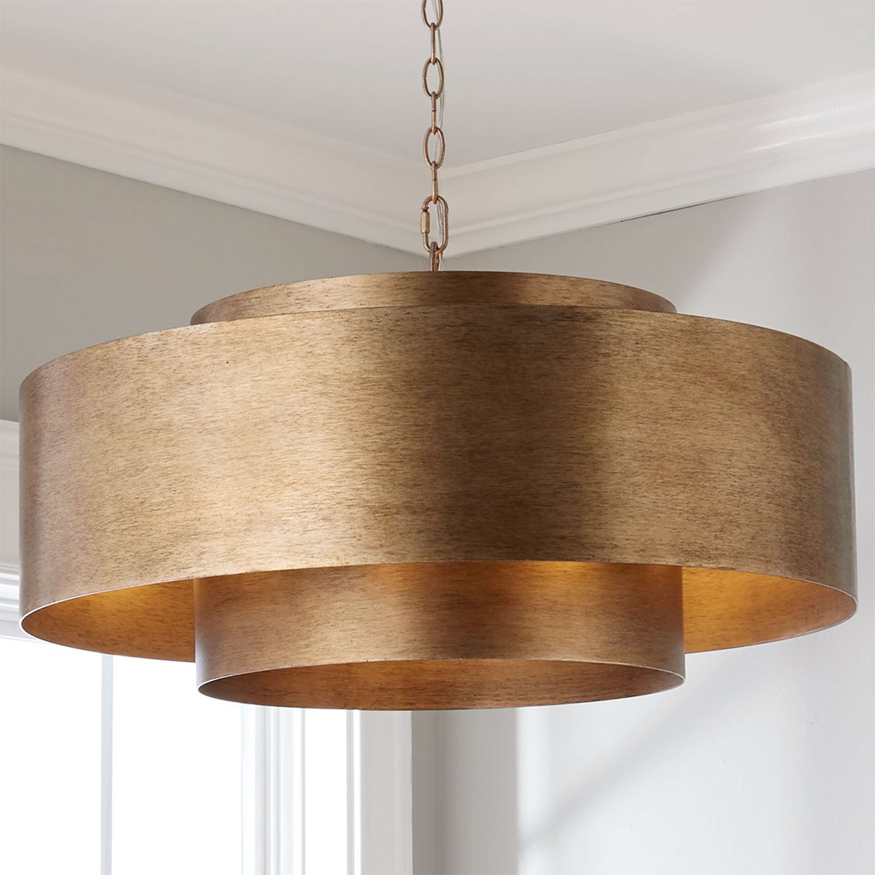 A Bon Air Chandelier with Aged Gold color