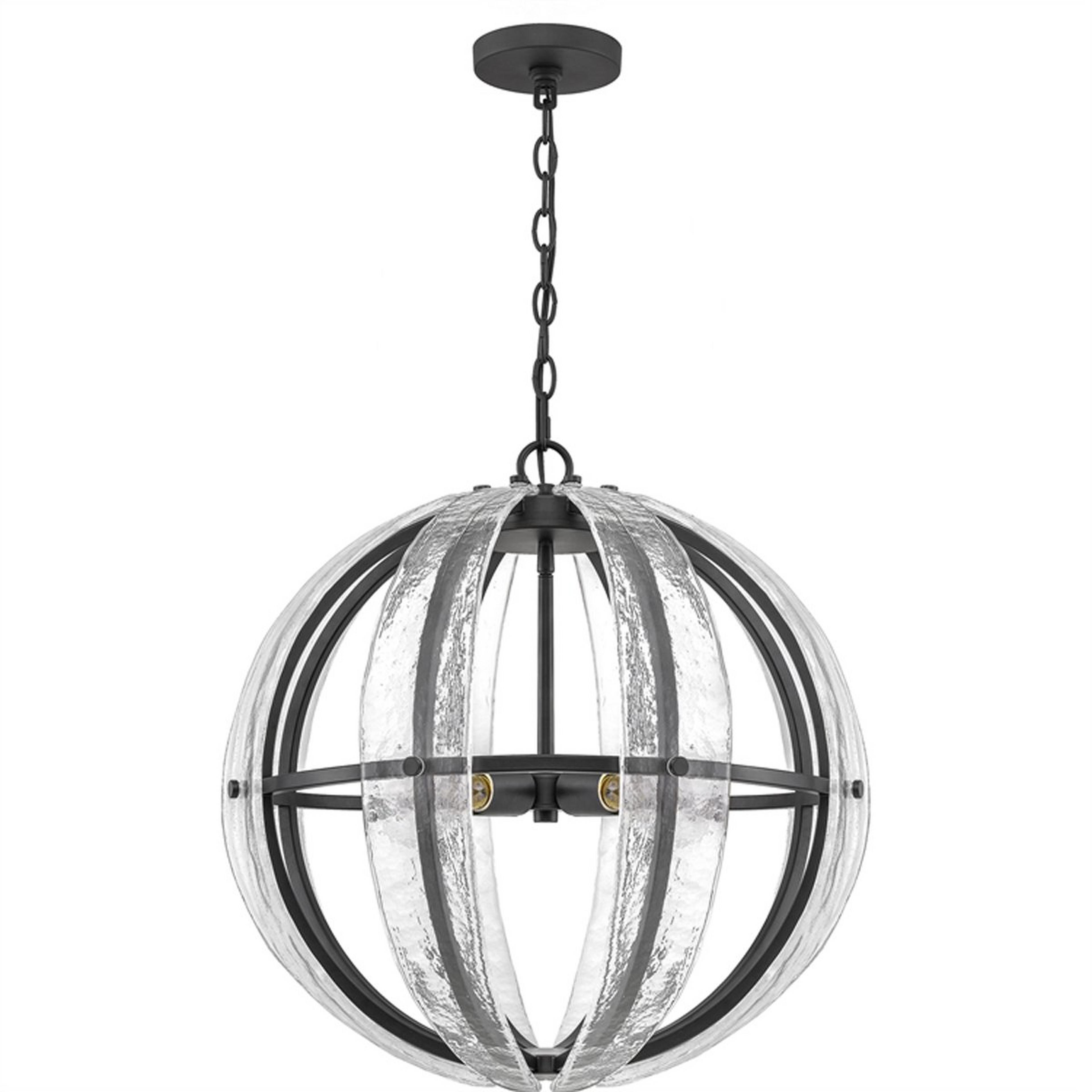 Glass Layered Sphere Chandelier
