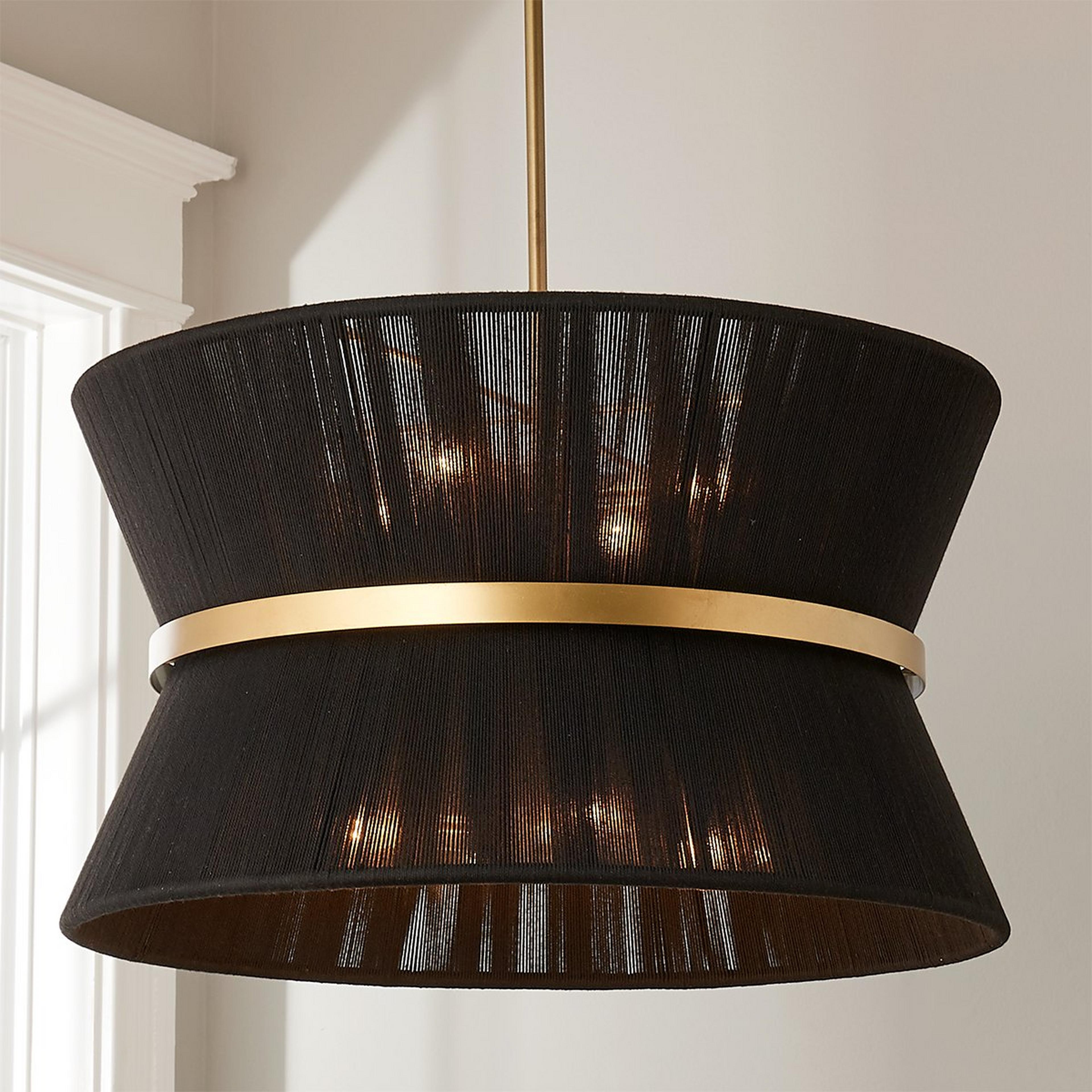 A Halia Chandelier with Brass / Black Rope color